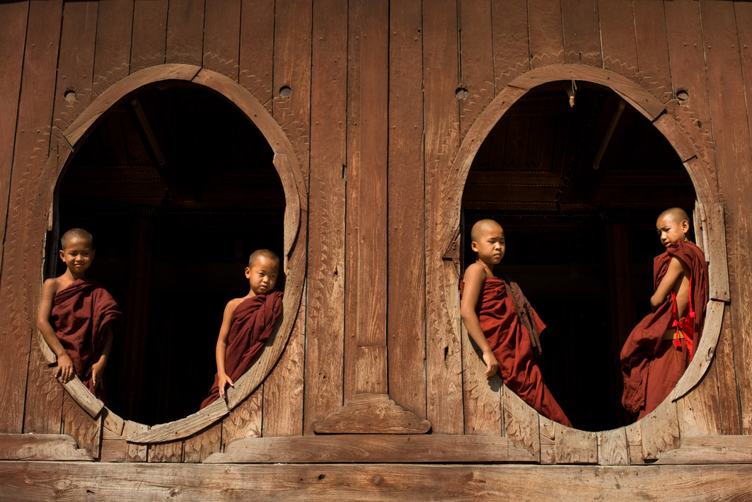 The monks in Myanmar...