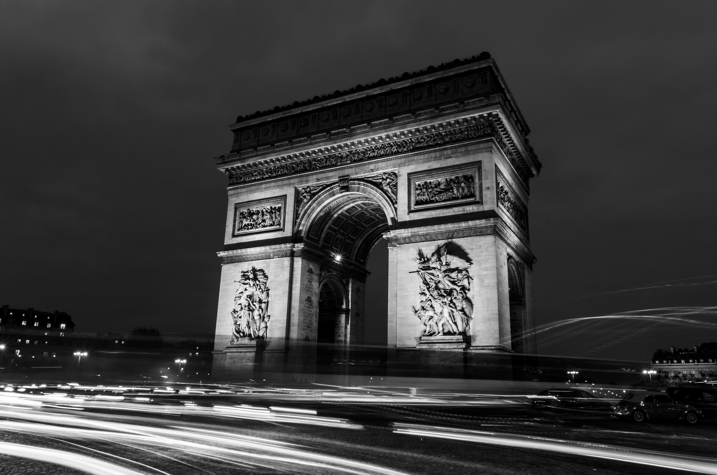 Arc de Triomphe in bianco e nero...