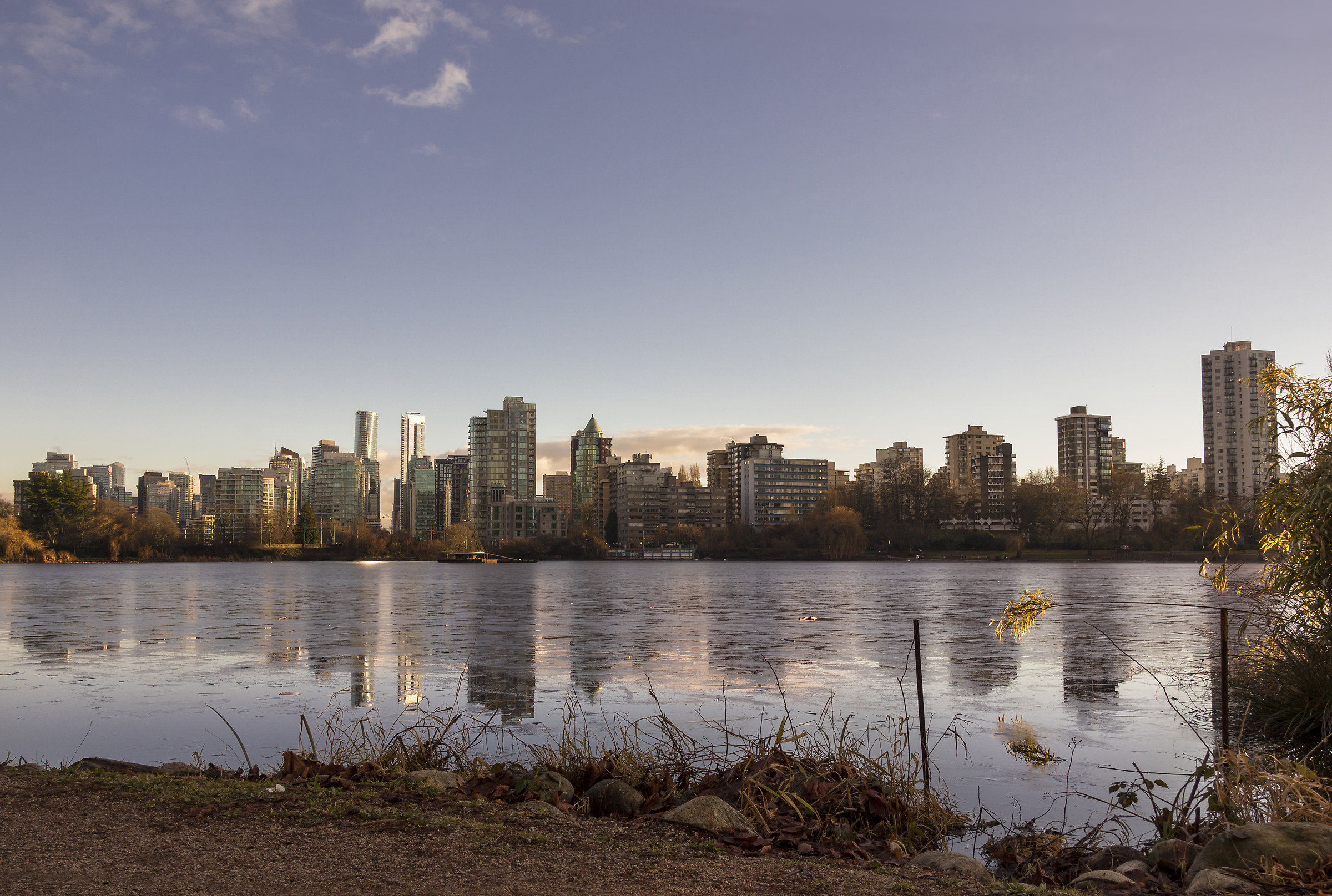 a view of Downtown from Stanley Park...