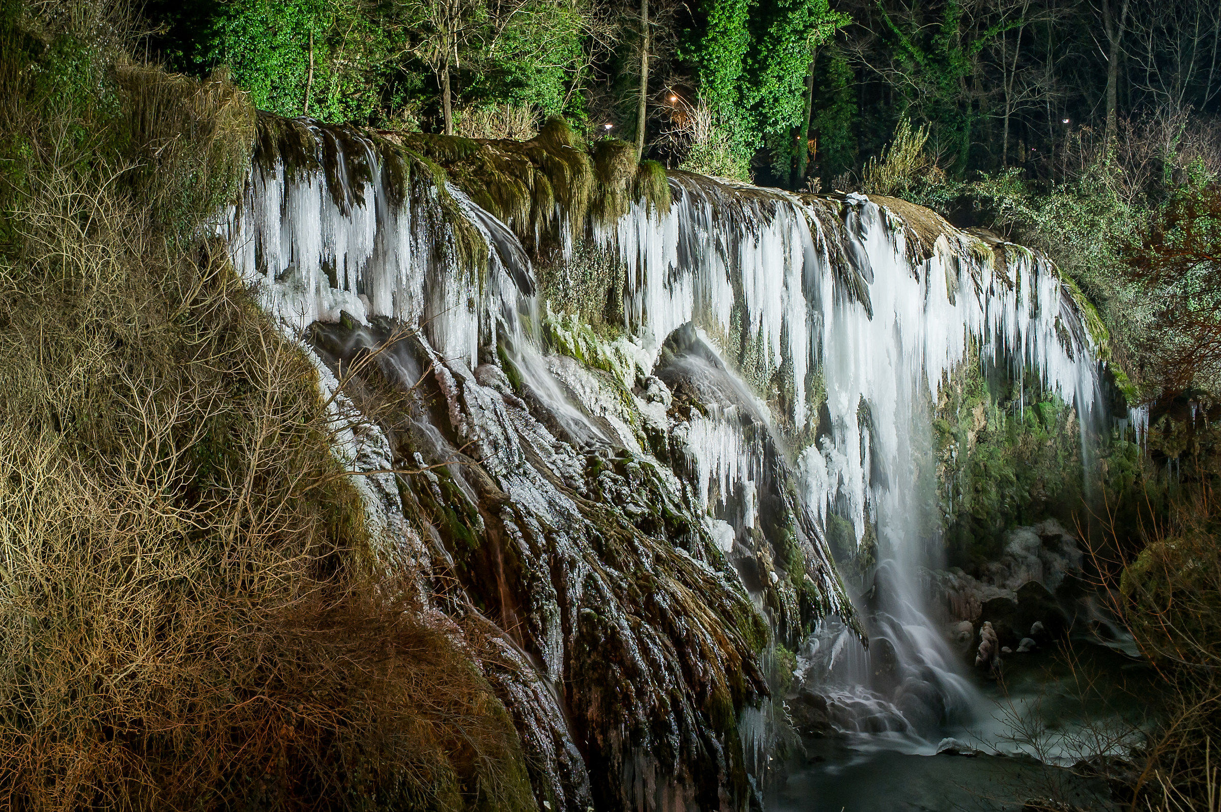 The frozen waterfall...
