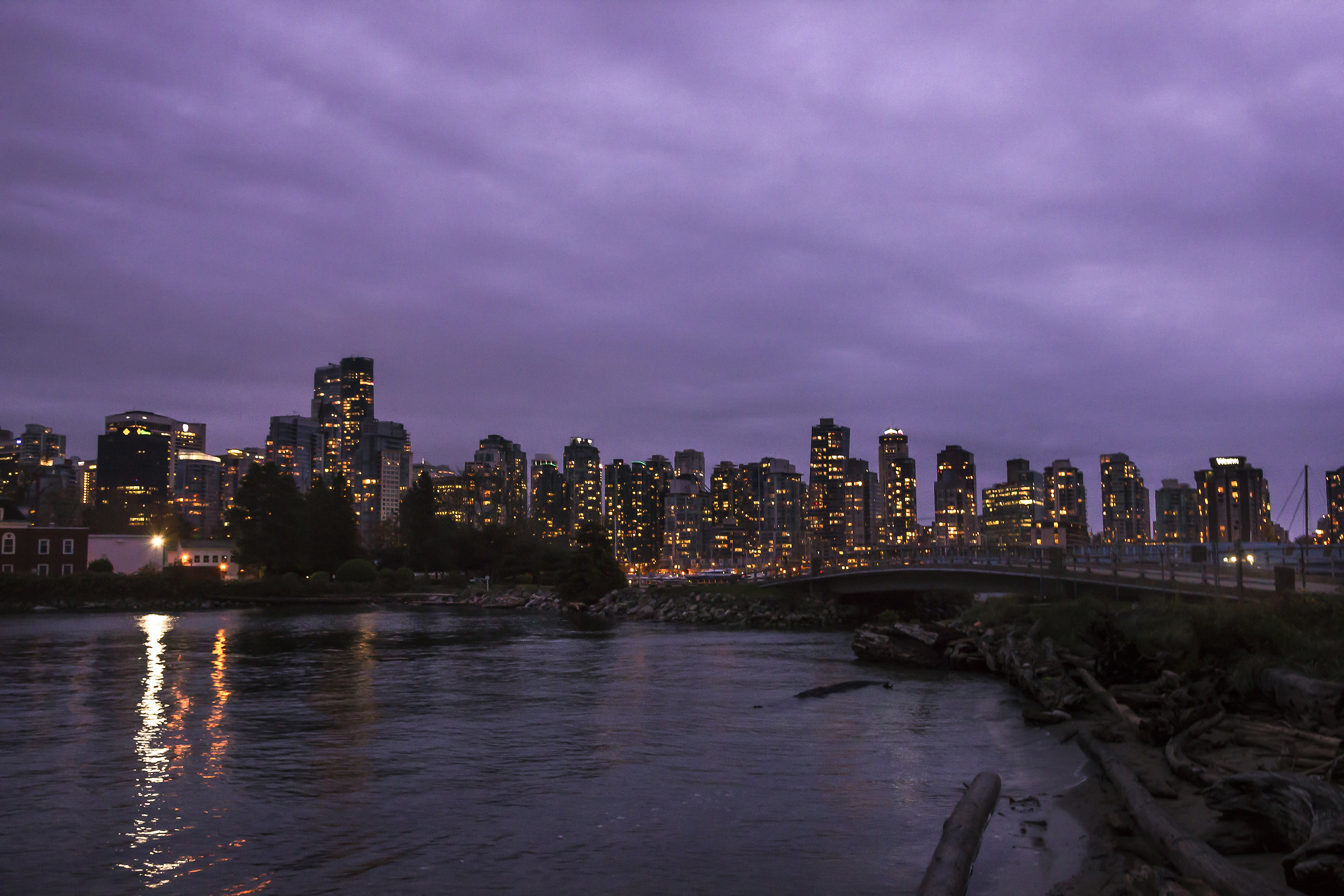 Downtown Vancouver by night...