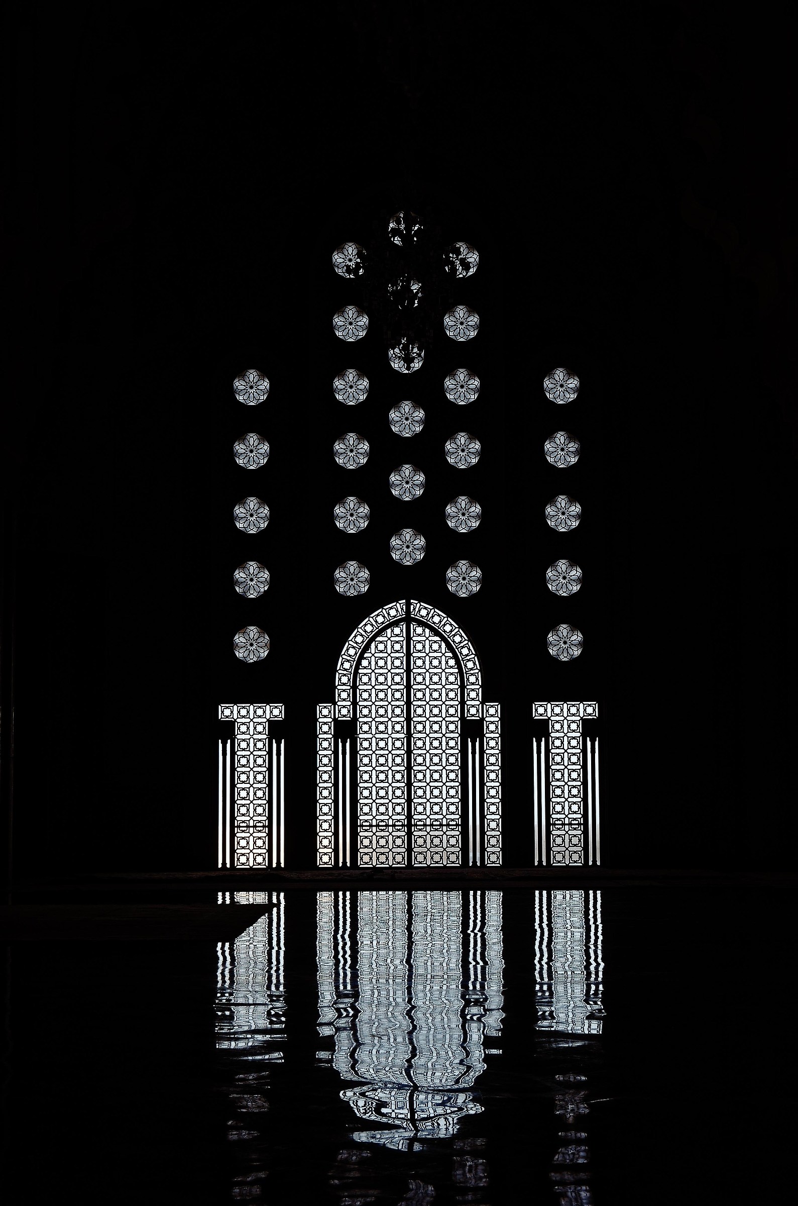 Inside the Hassan Mosque...