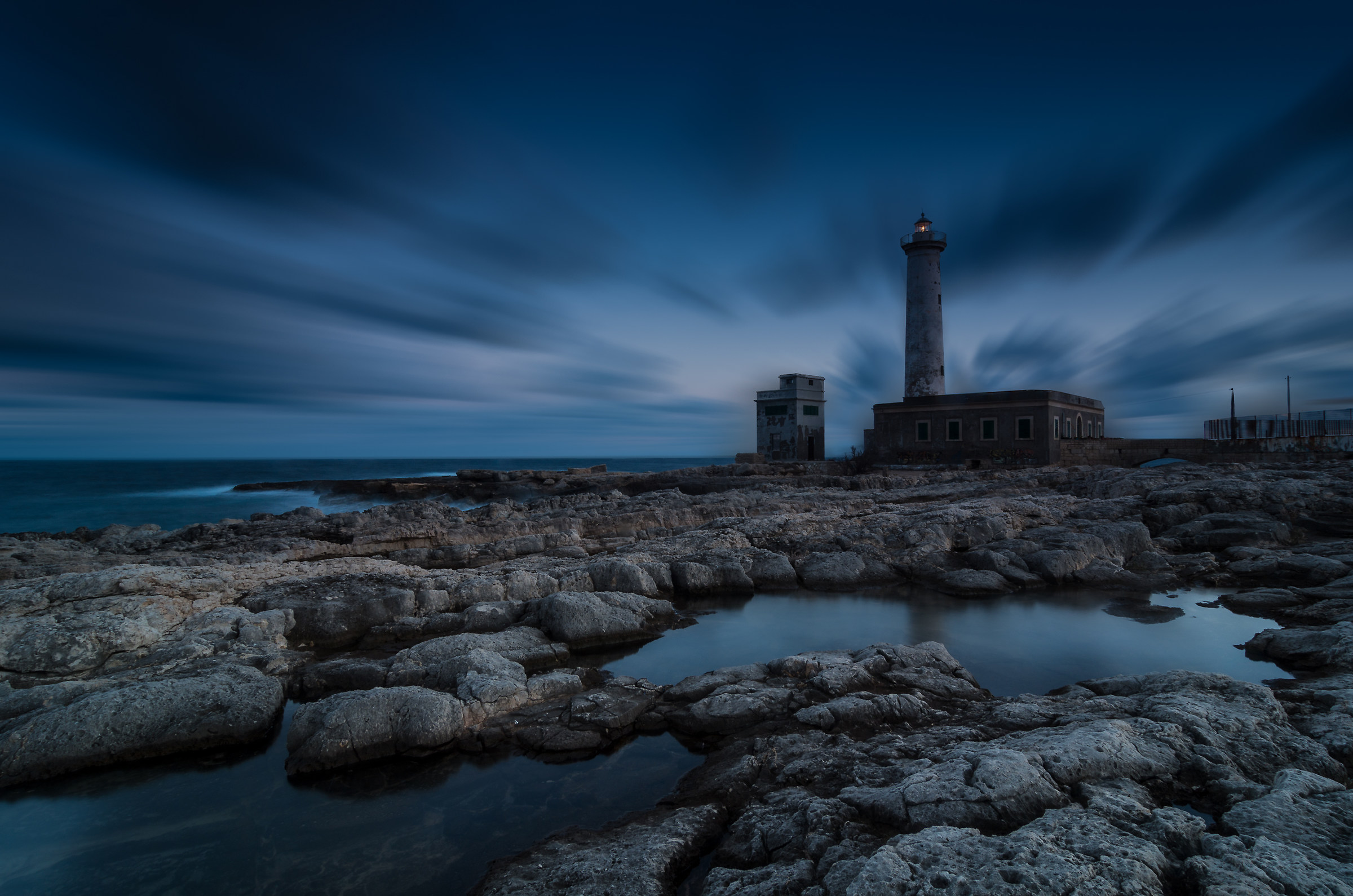 The lighthouse in blue...