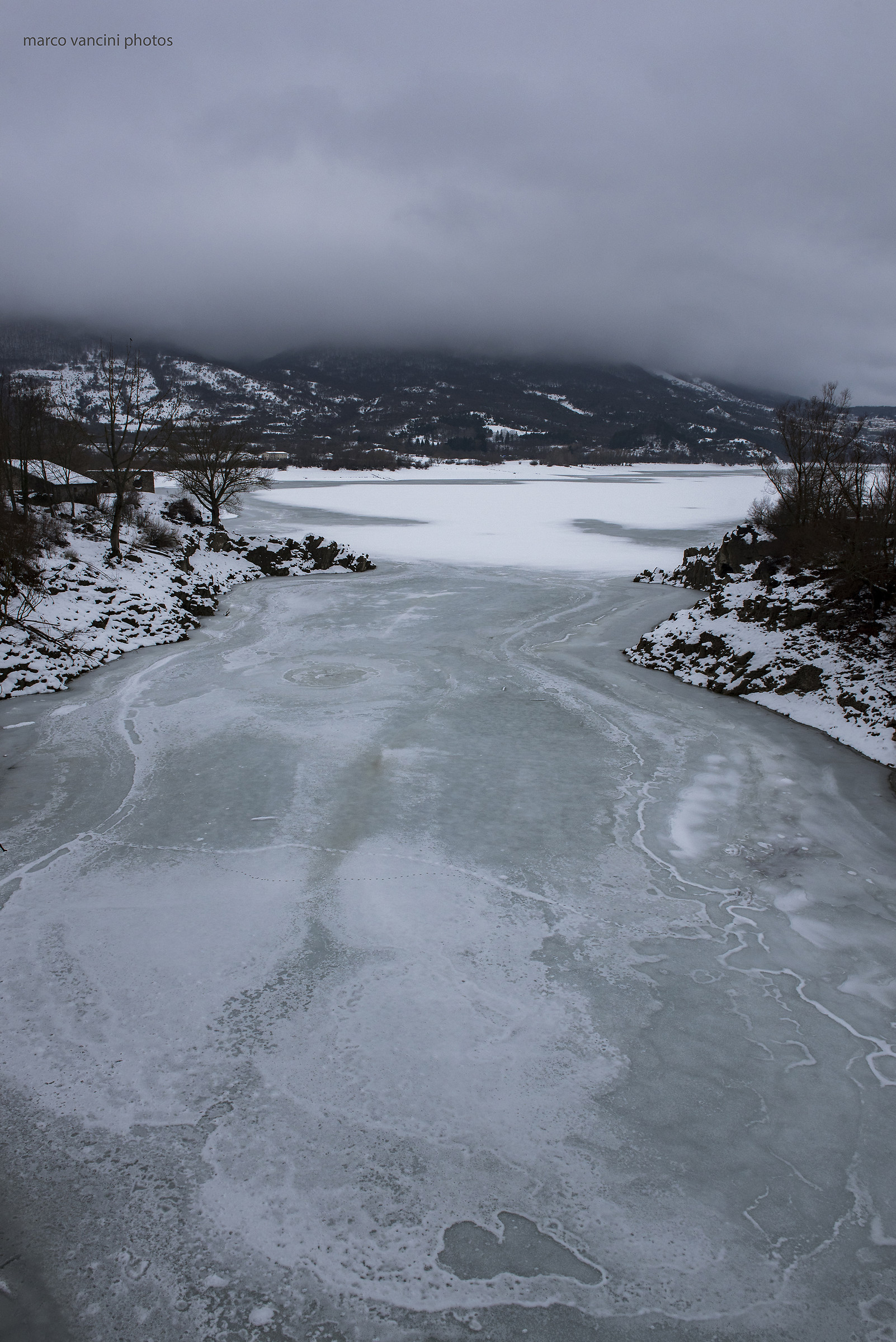 The frozen lake...