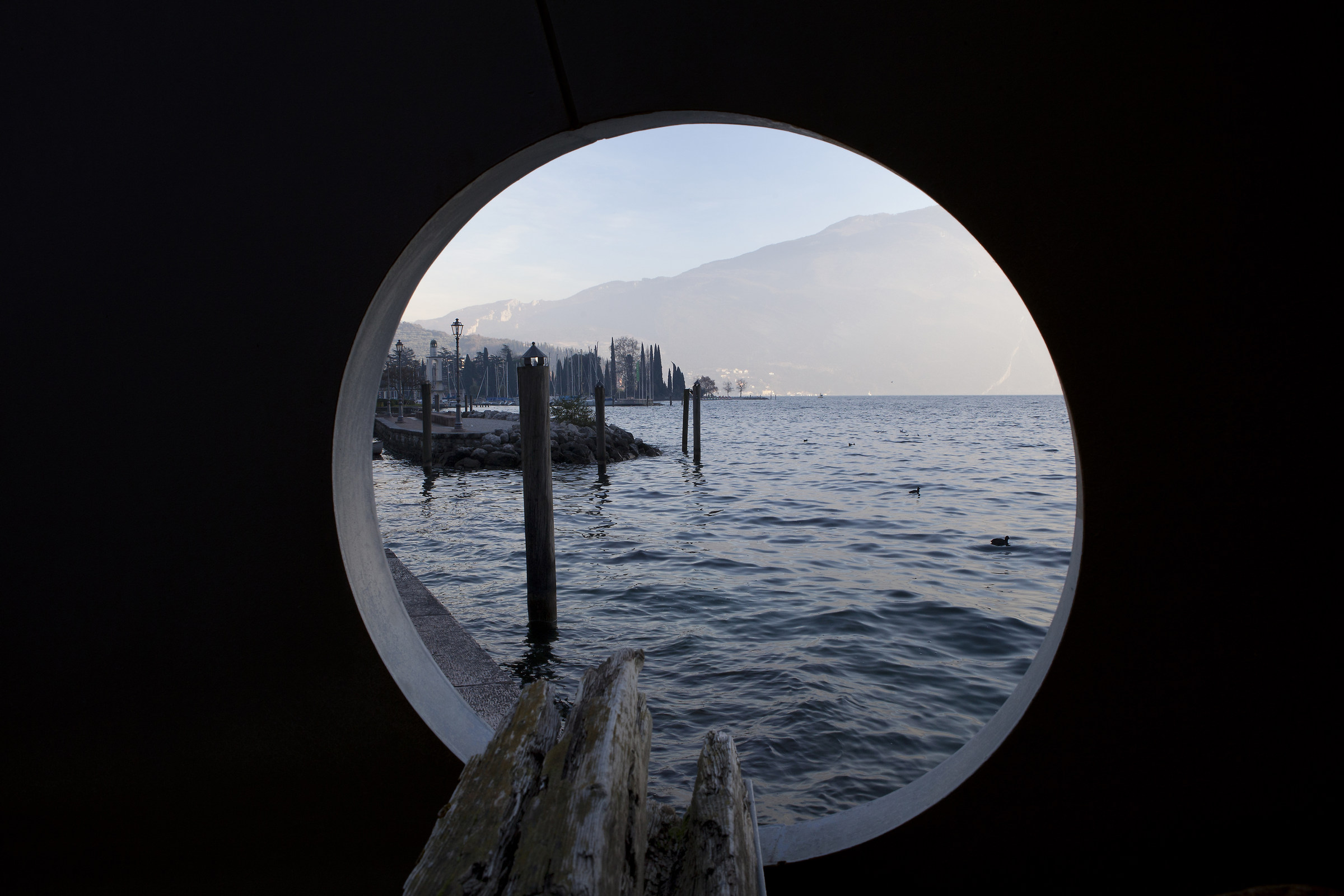unusual view dellalto Lake Garda, in Riva....