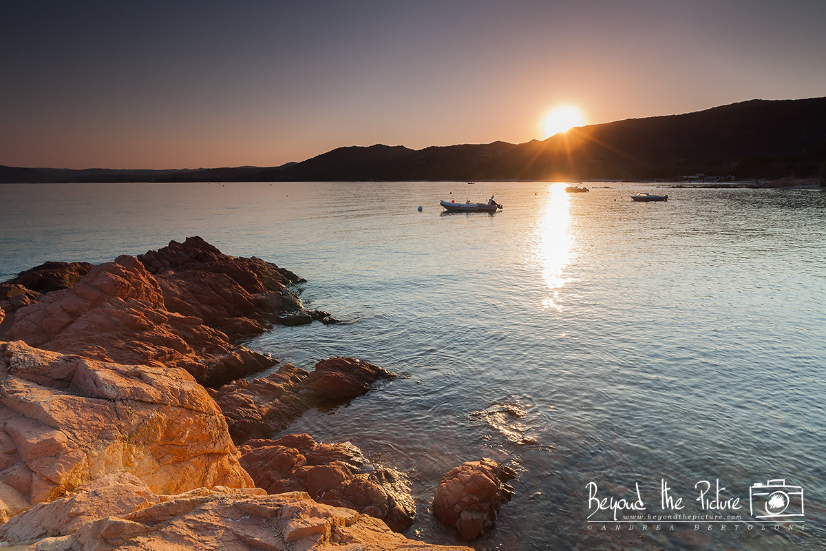 Sunset at plage de Palombaggia...