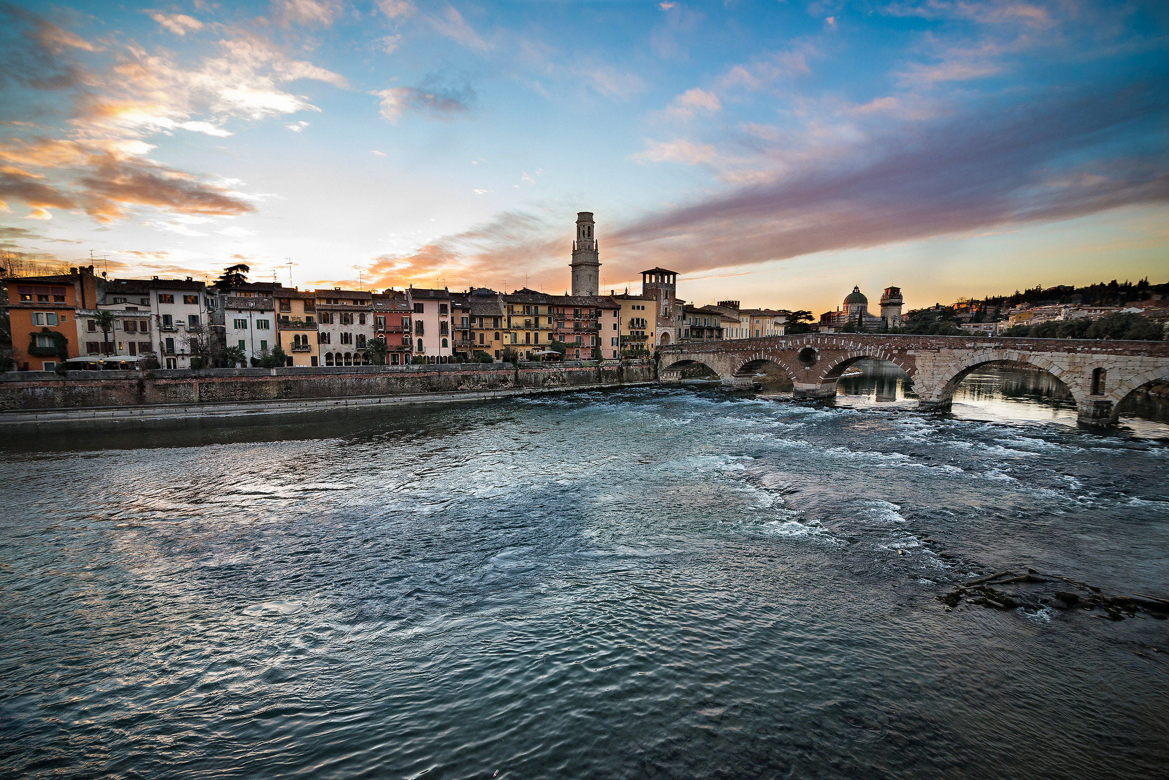 Verona at sunset...