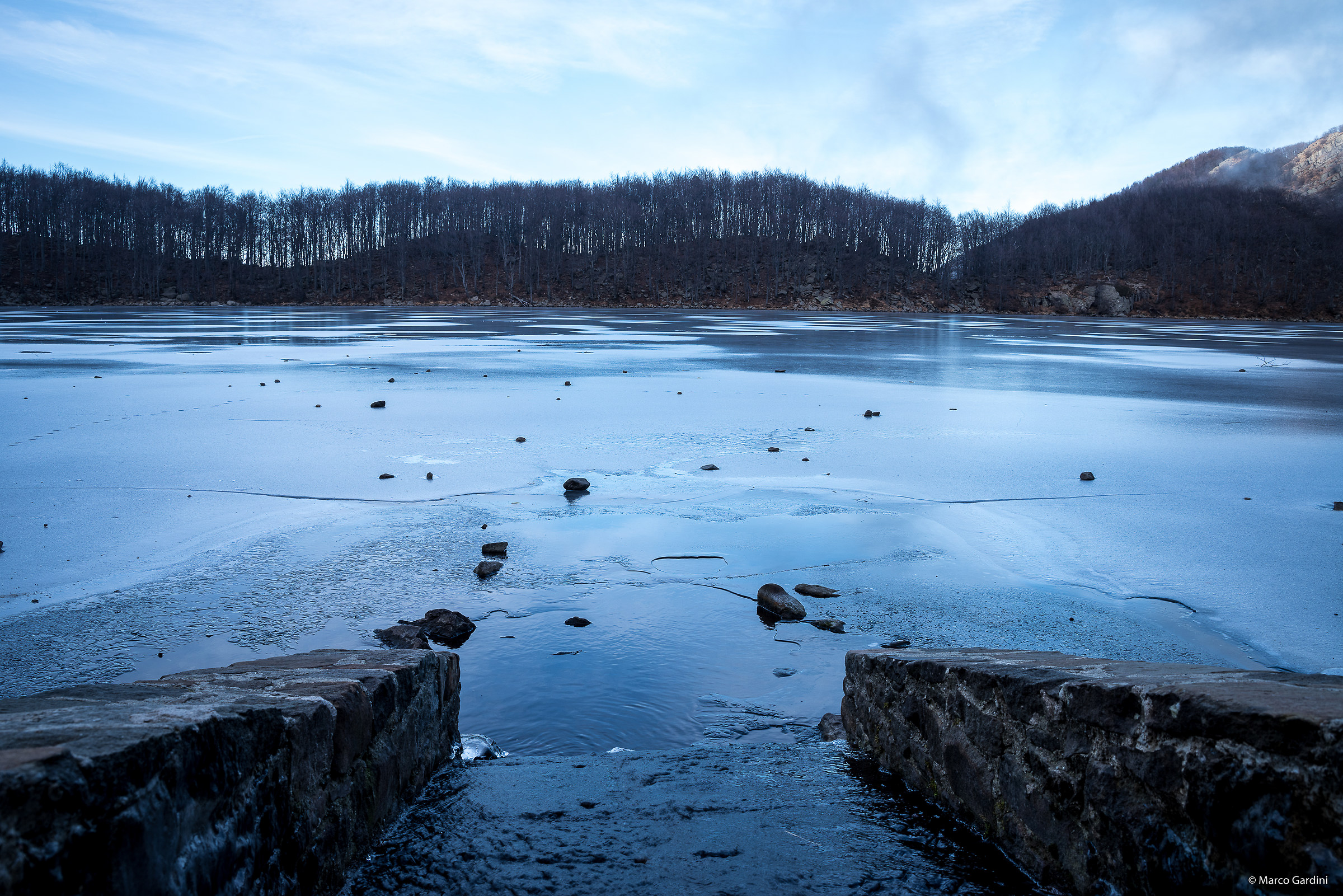 the frozen lake...