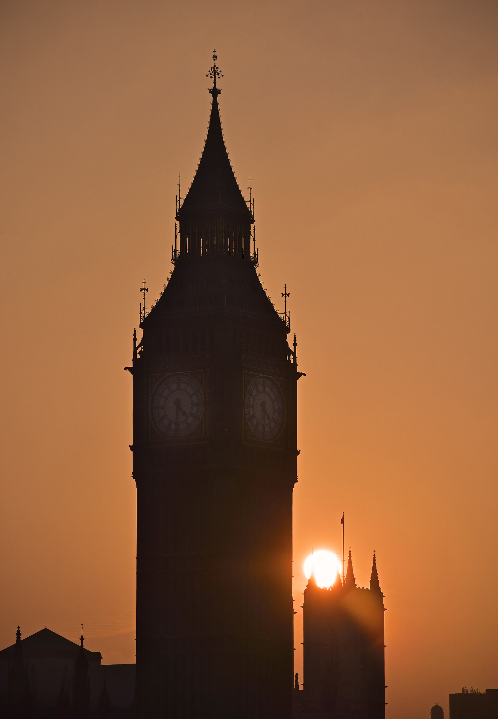 Winter's Sunset over Westminster Abbey (with Big Ben)...