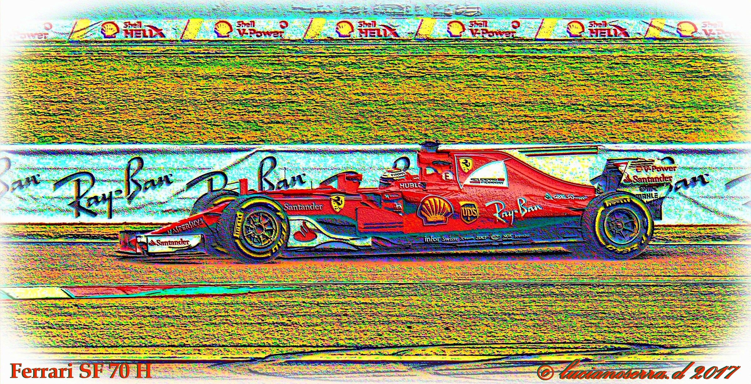 Kimi Raikkonen su Ferrari SF 70 H n. 7 - 2017...