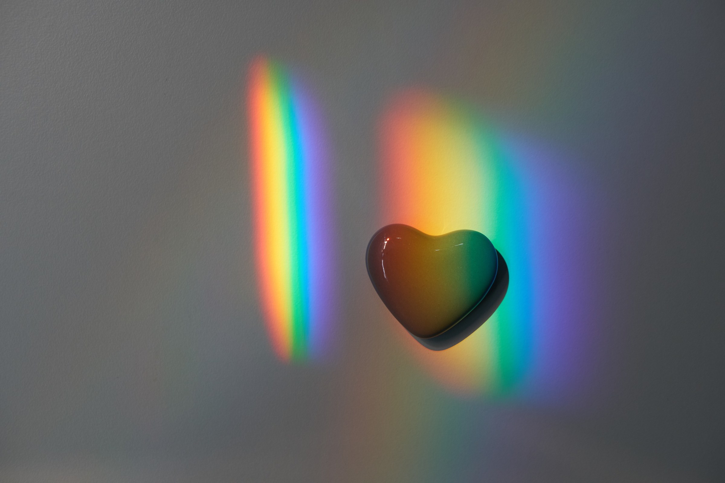 The rainbow in the heart...