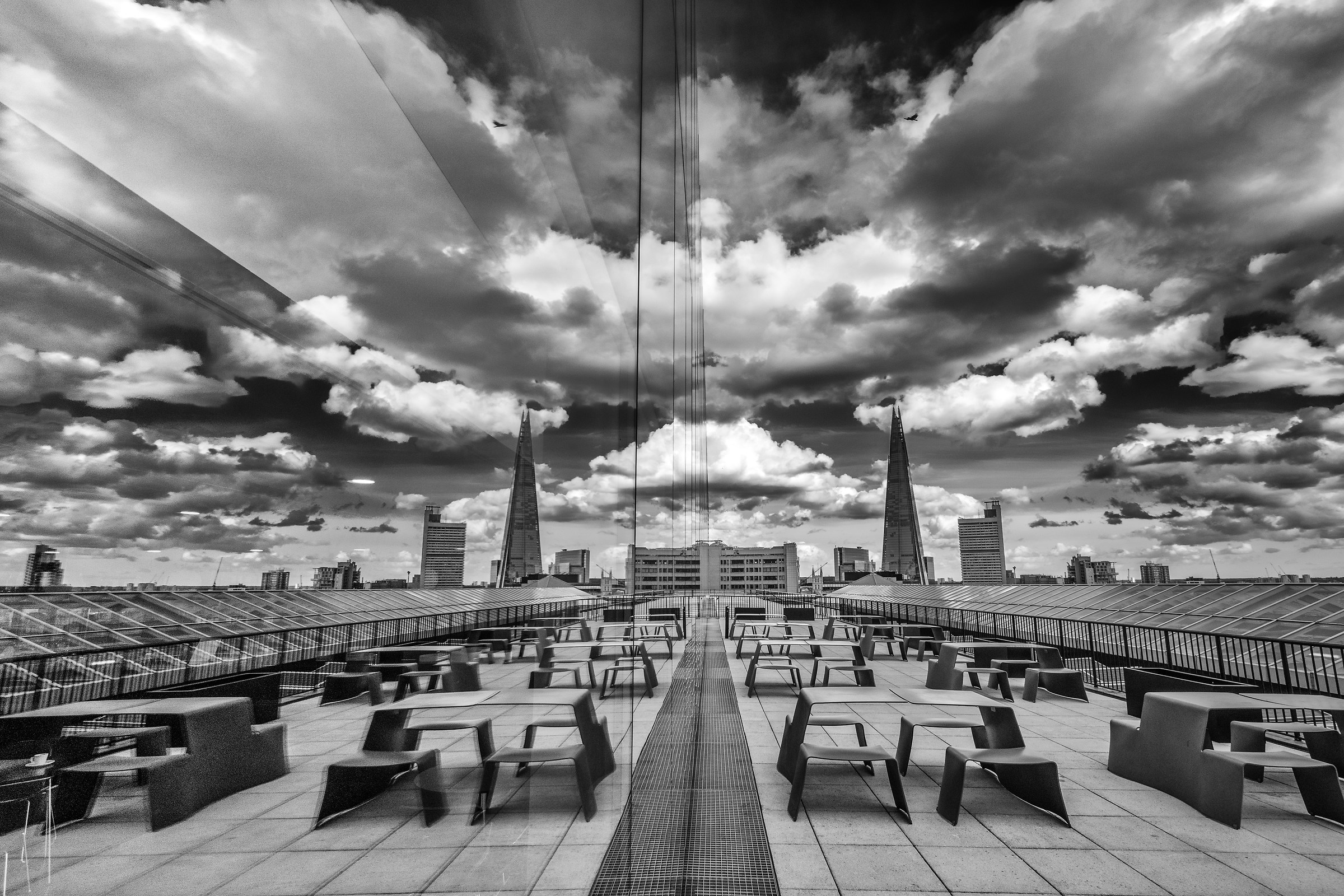 The Shard And Clouds In Duplicate...