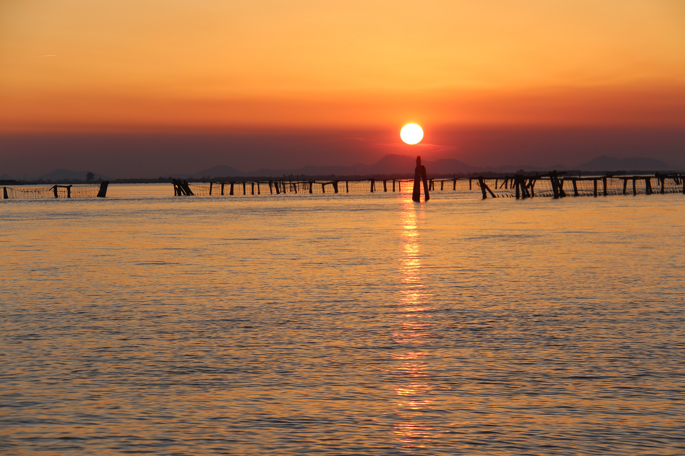 sunset in the lagoon...