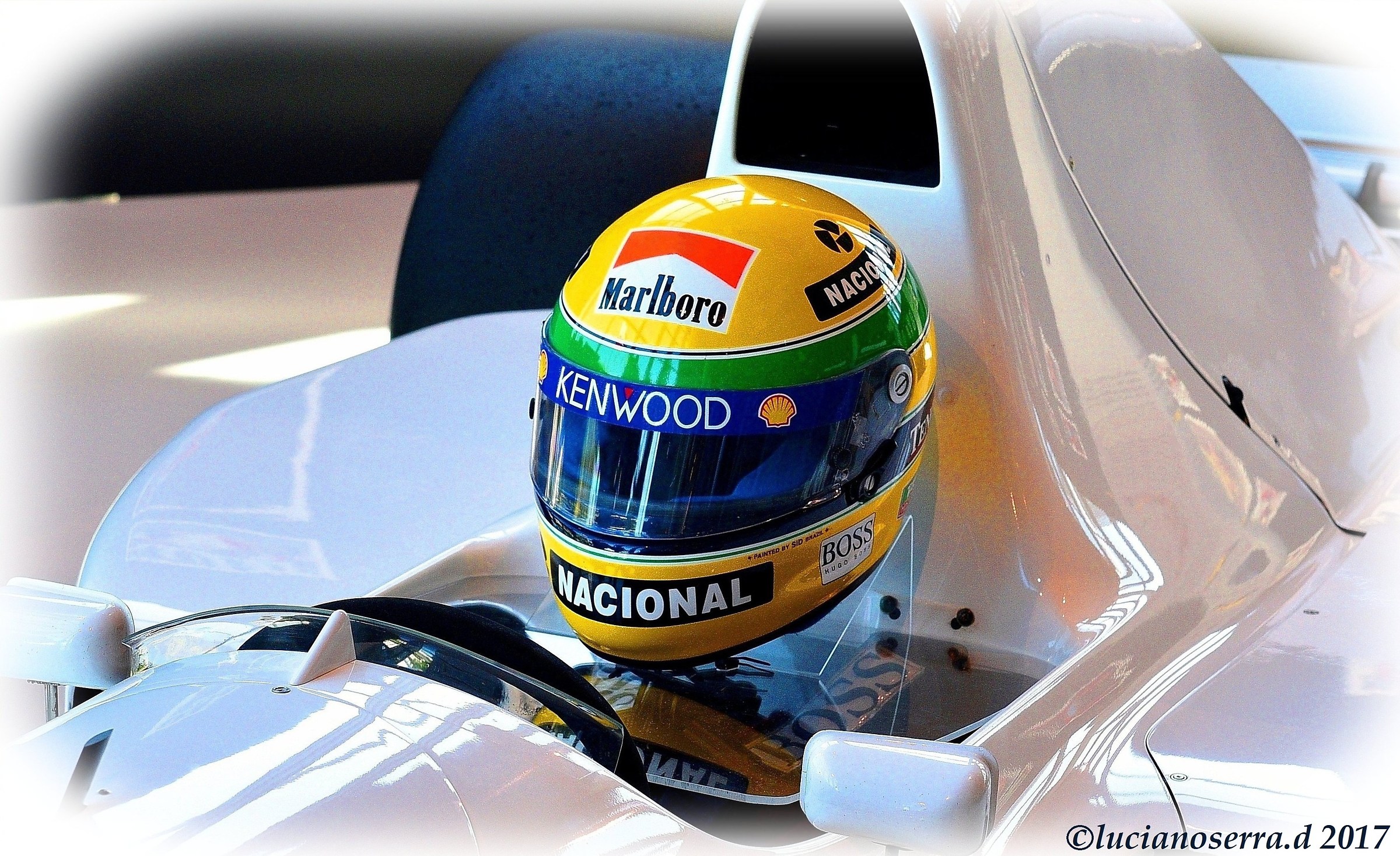 The Ayrton Senna da Silva helmet...