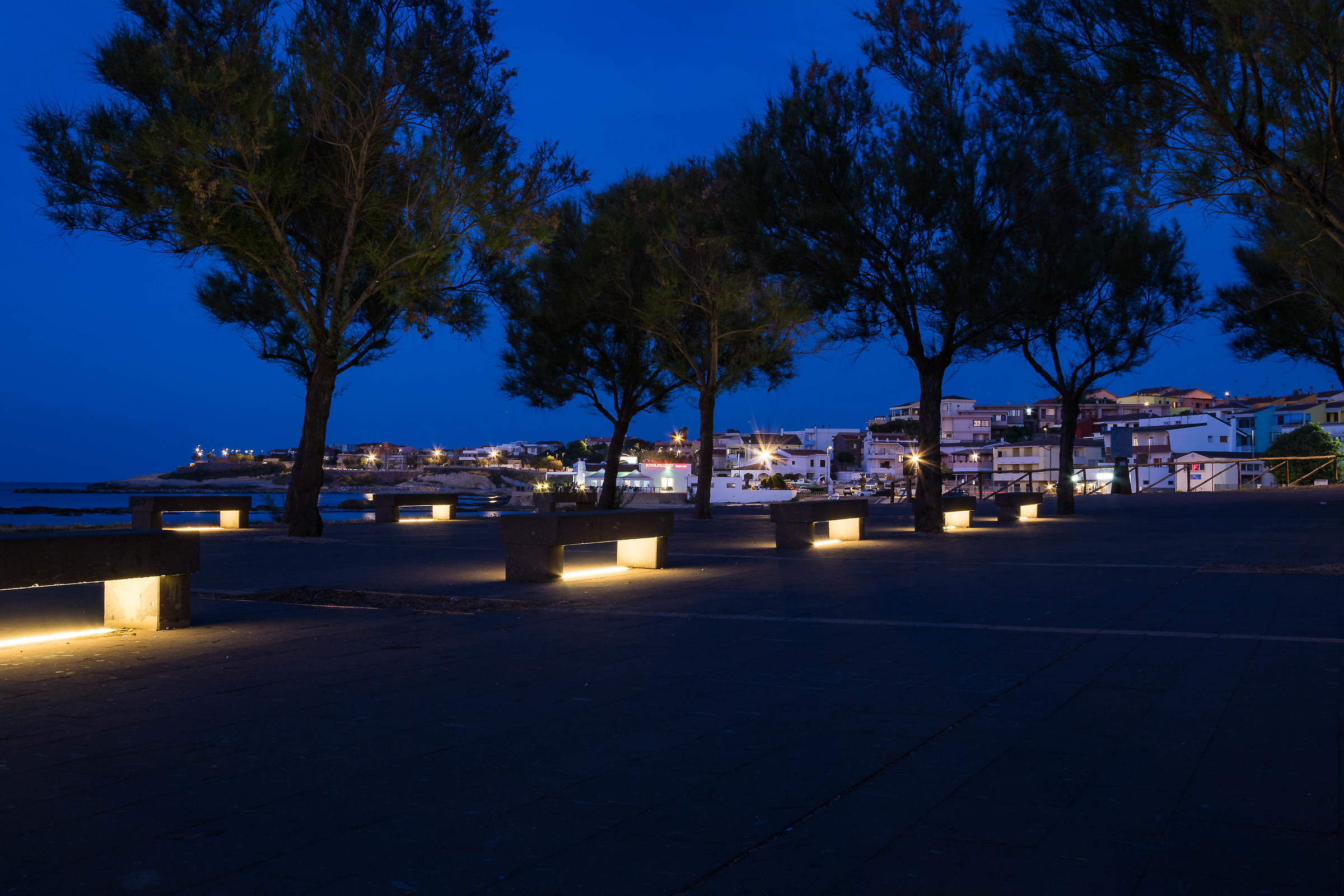 Benches at the blue hour...