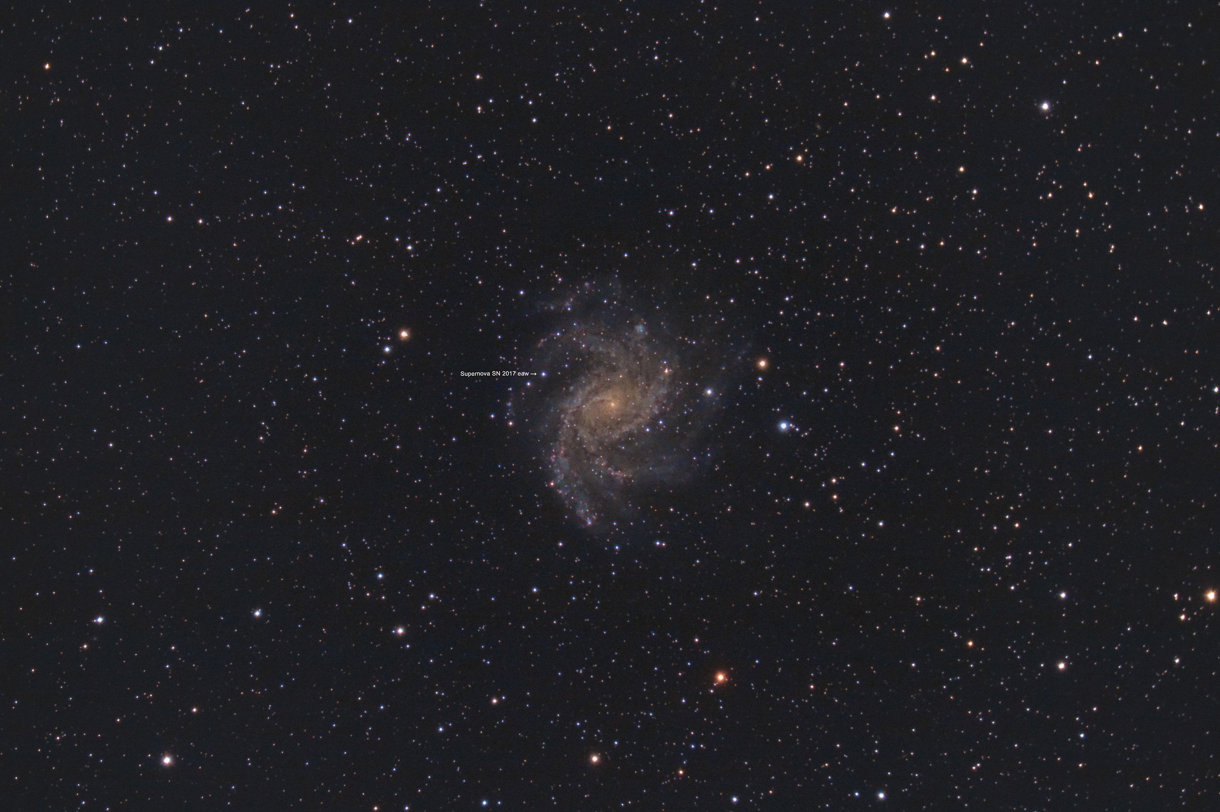NGC 6946 and Supernova SN 2017 eaw...