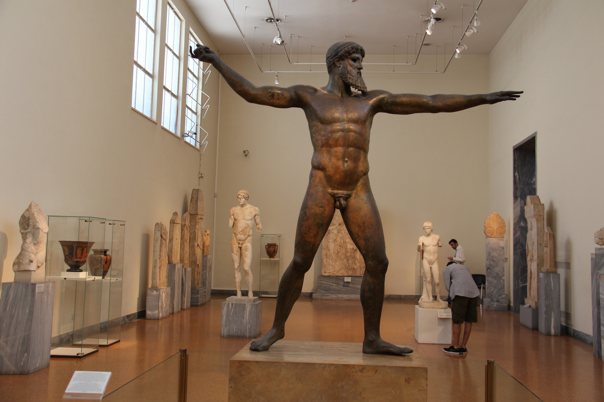 Athens Museum bronze statue Zeus...
