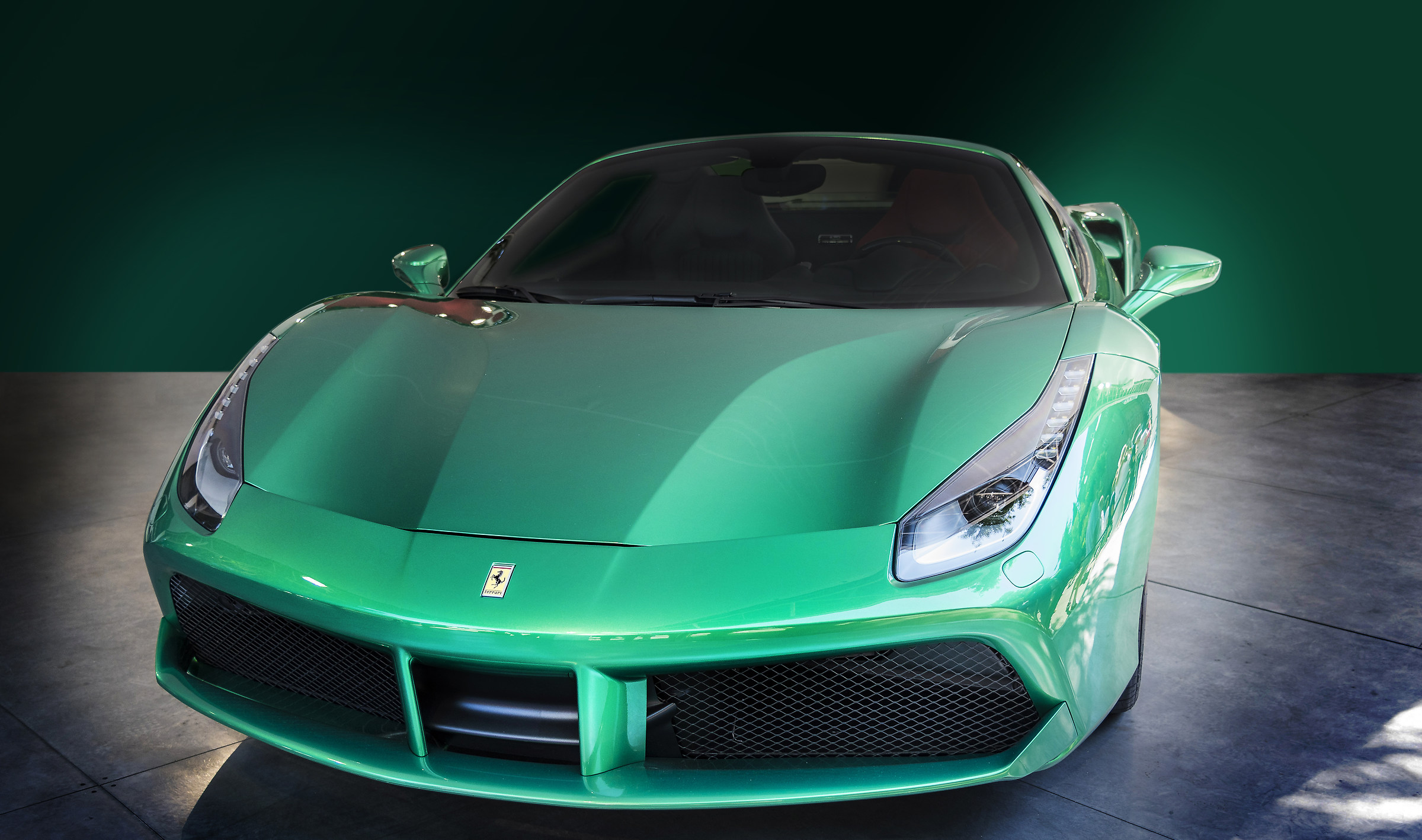 Green Ferrari...