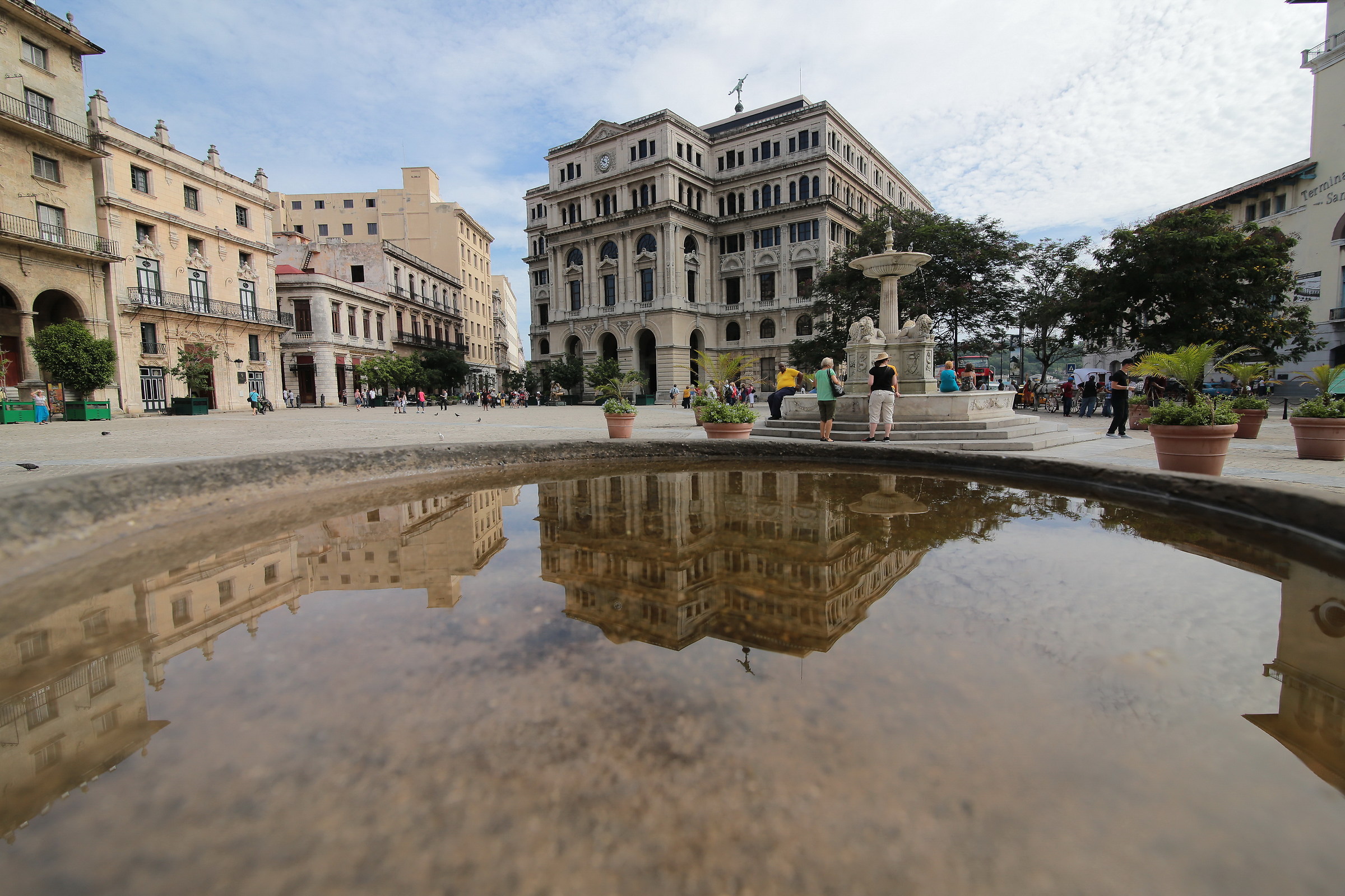 Reflections in the square...