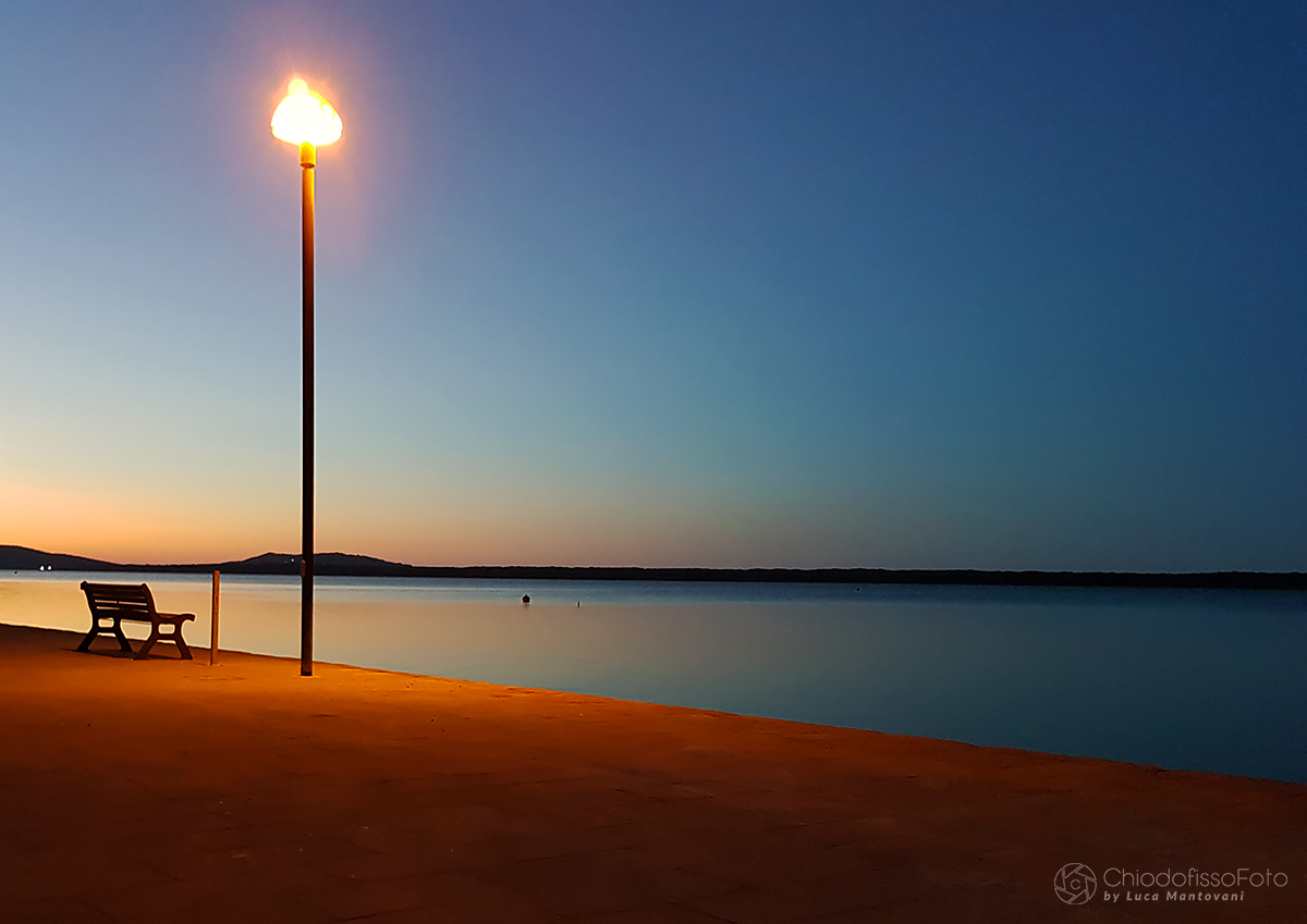 Orbetello, sunrise on the eastern lagoon....