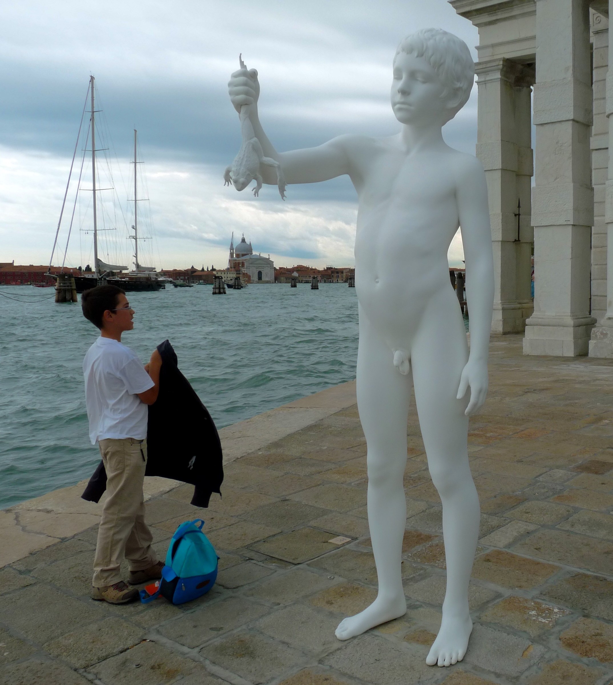 Venice. Customs Tip. "The boy with the frog"....