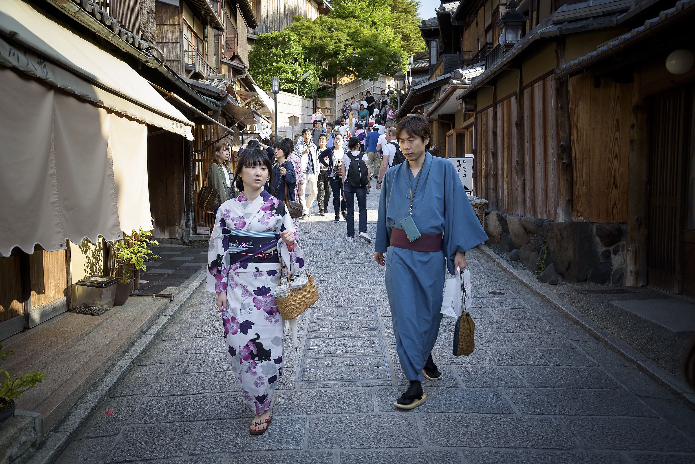 In the streets of Kyoto...