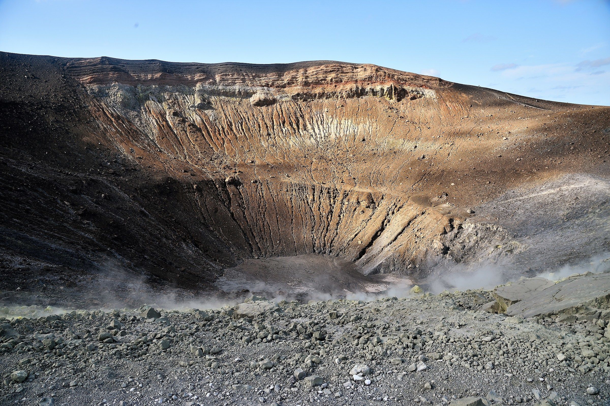 The crater...