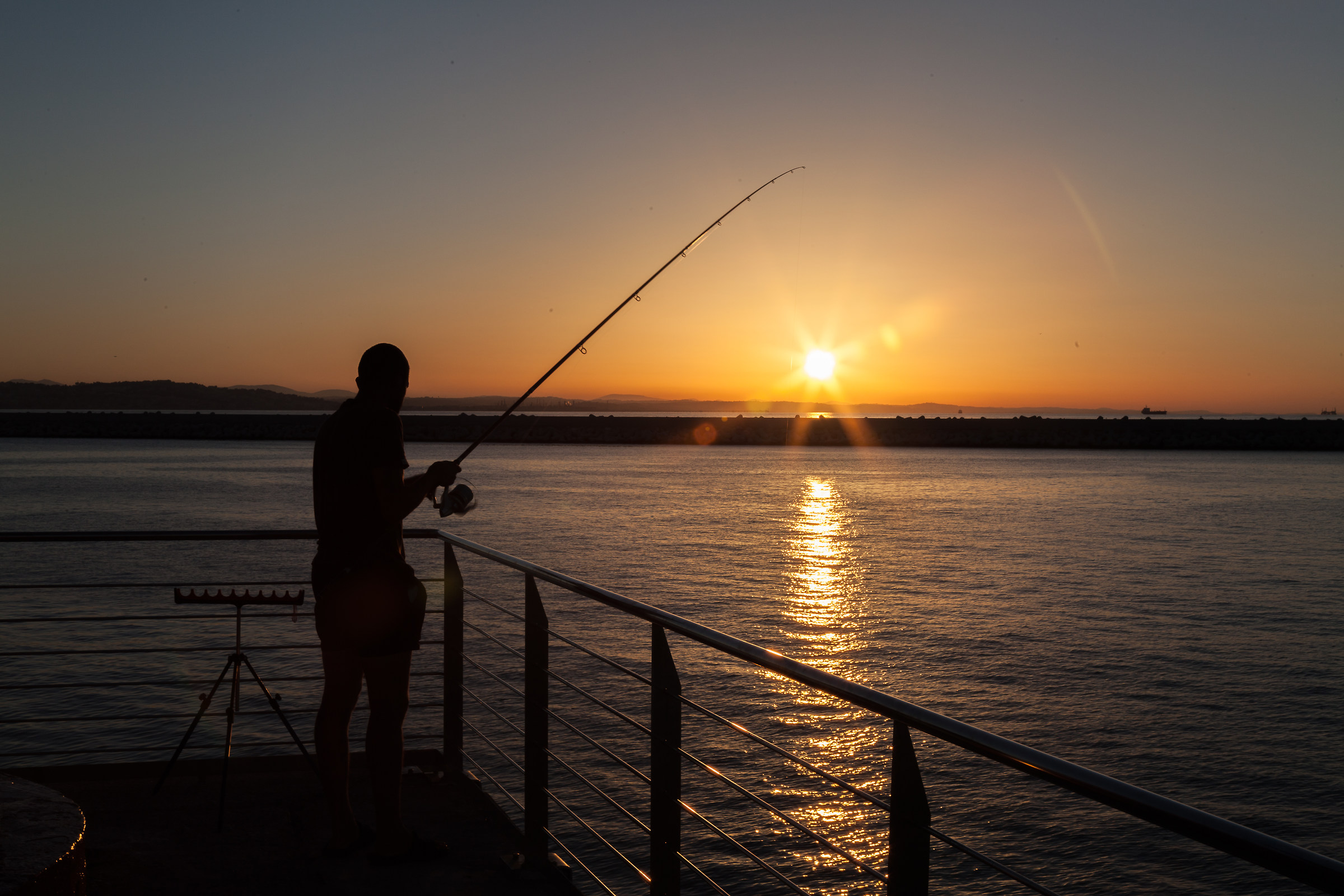 fisherman at sunset...