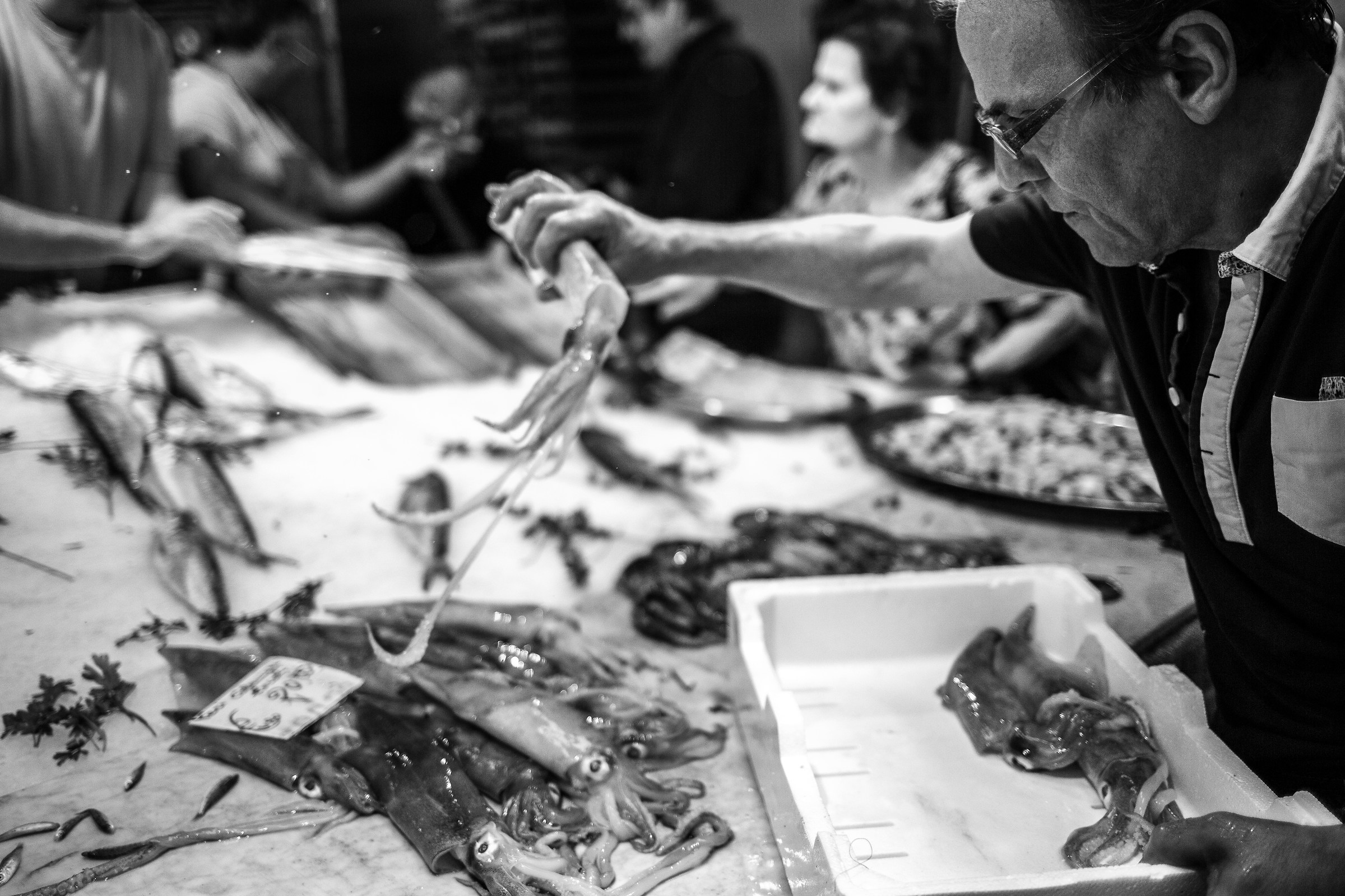 Calamari al mercato del Capo....