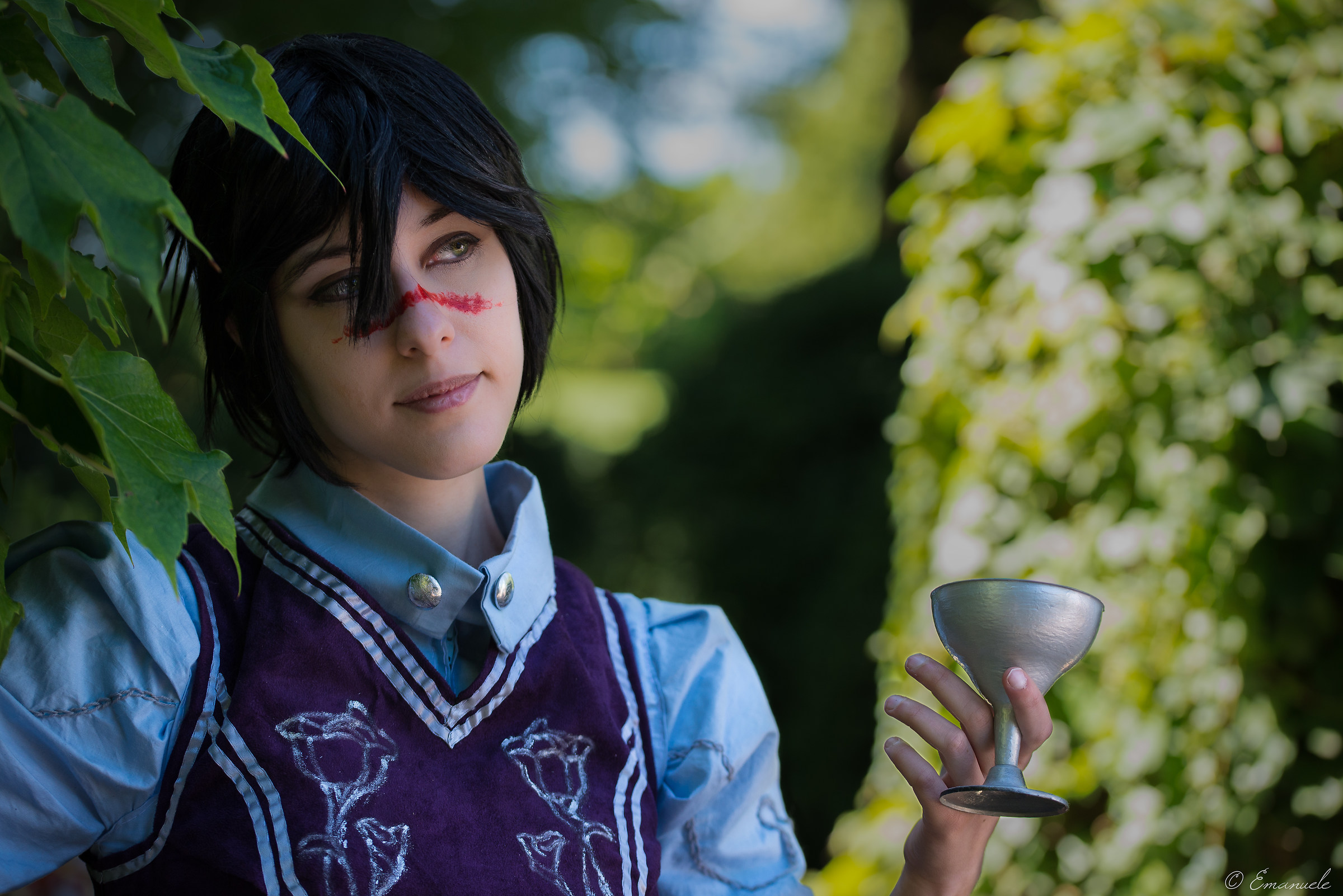 Cosplayer with goblet...