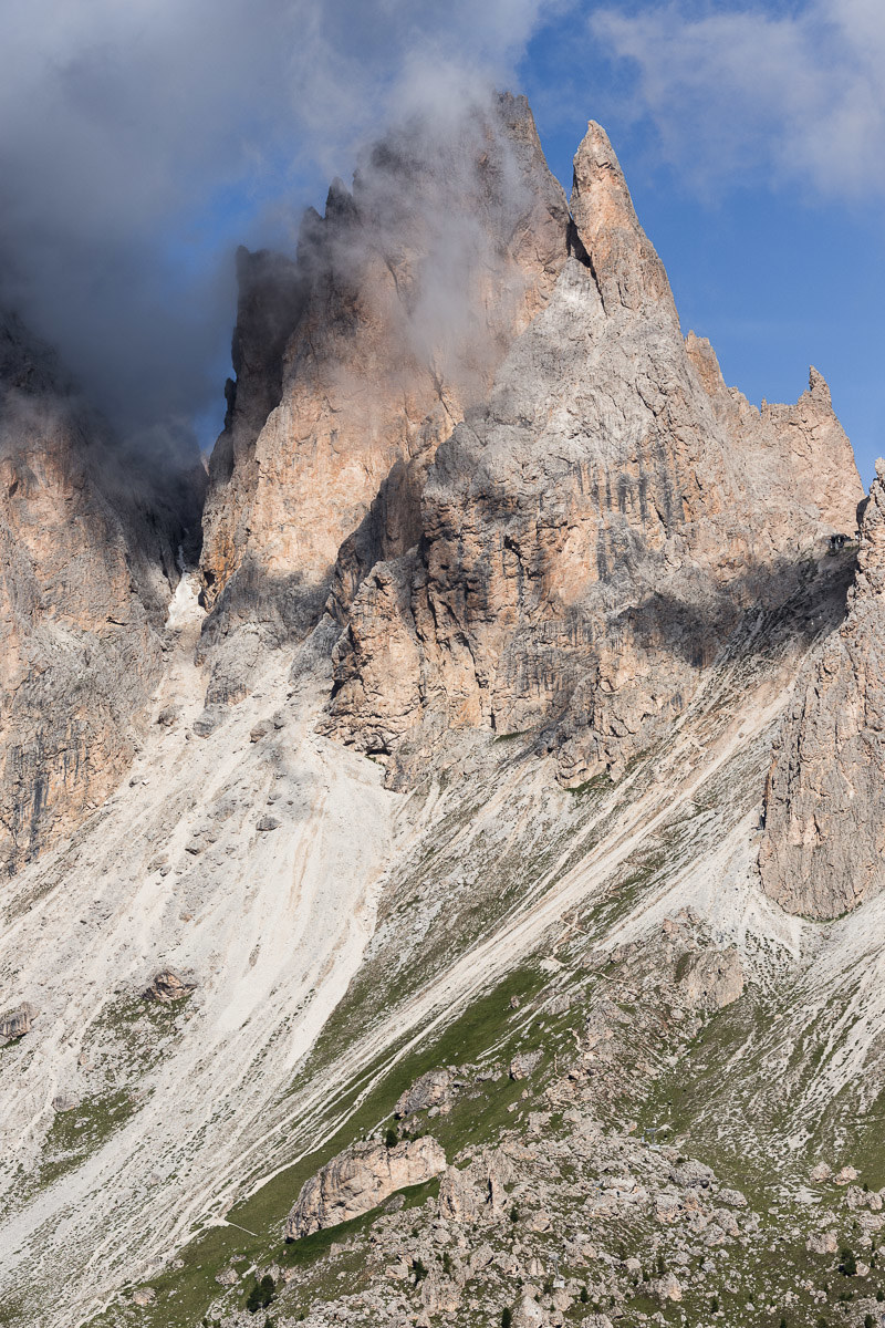 Il Cinque dita, nel Gruppo del Sassolungo......