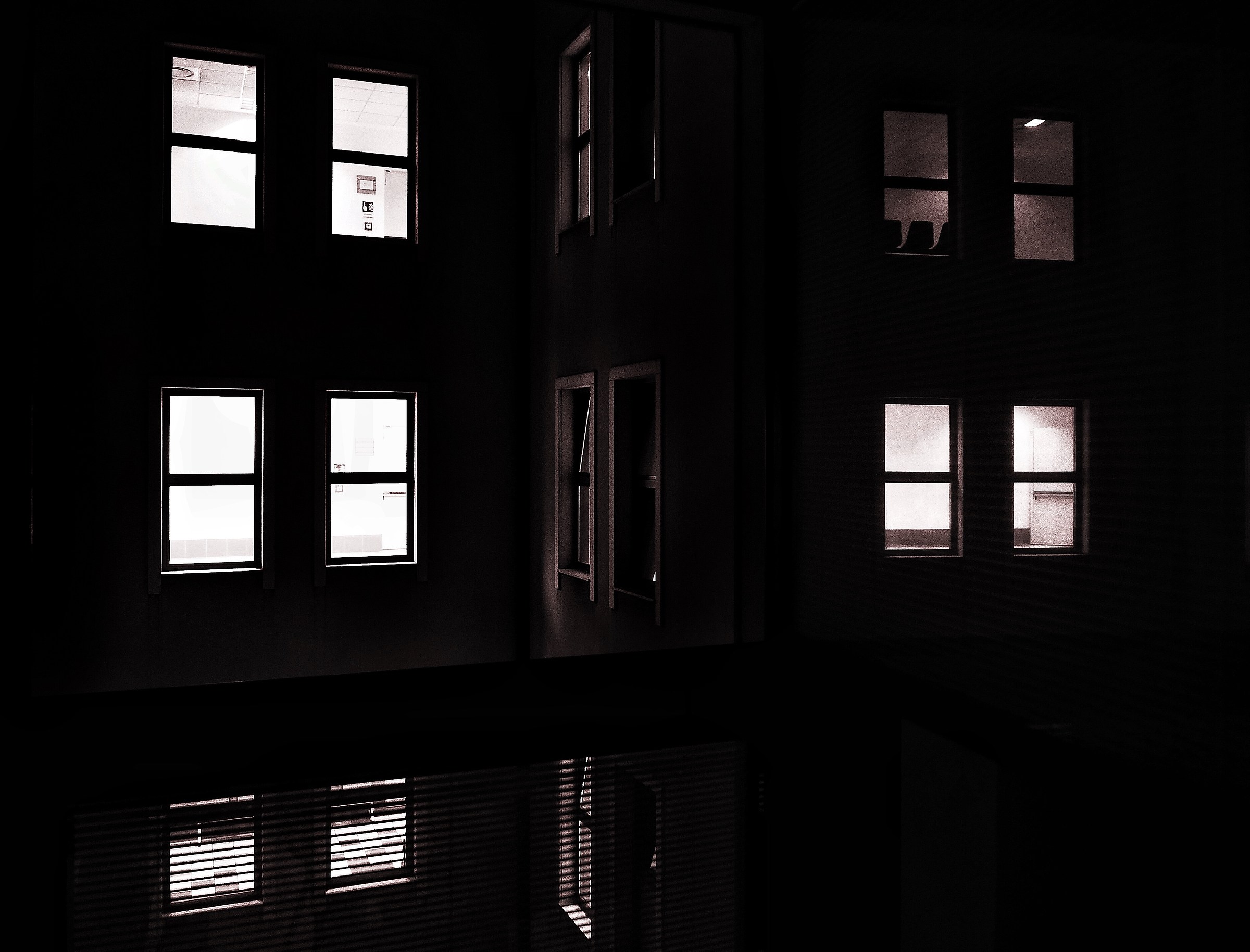 Windows in the dark...