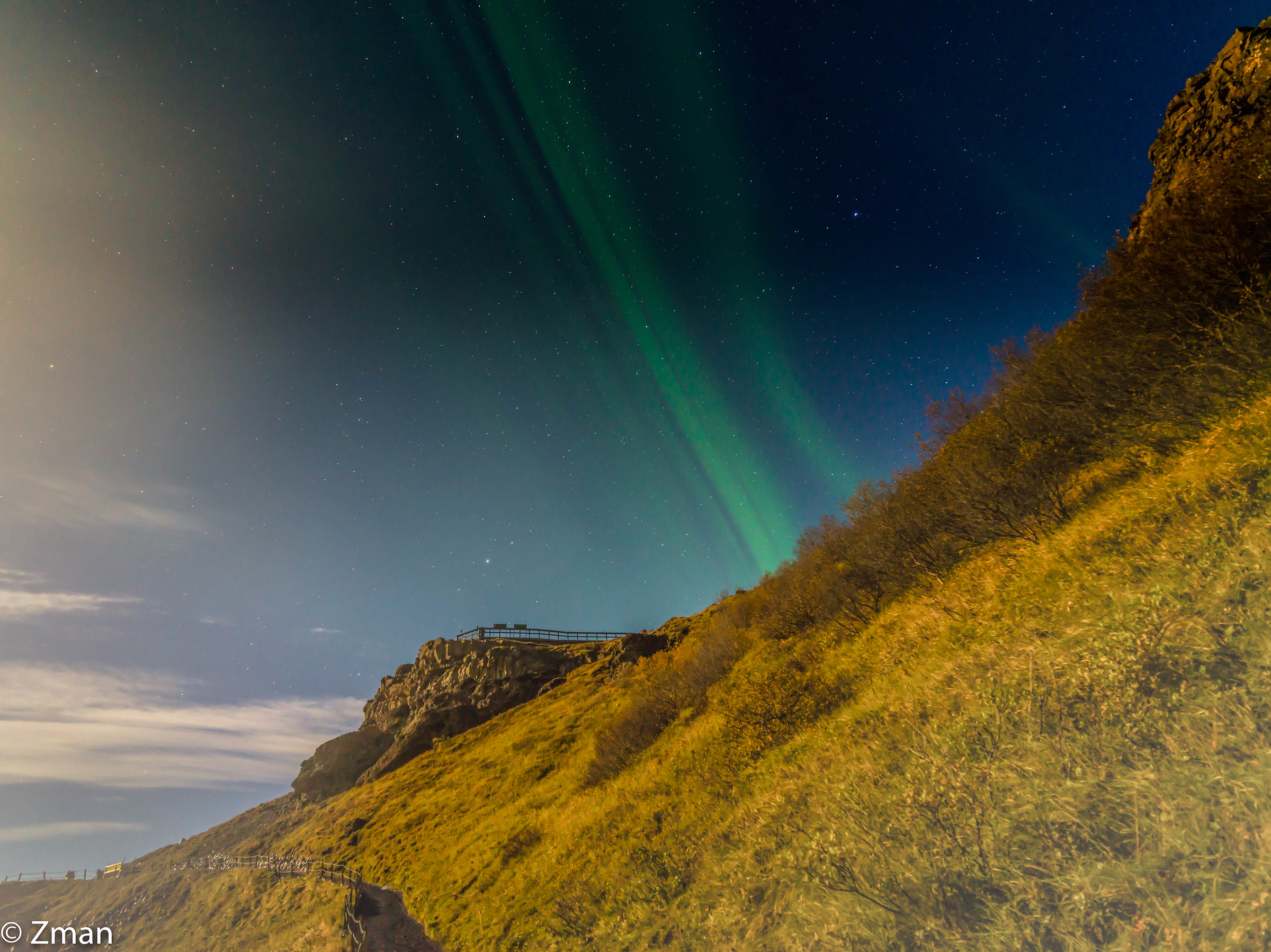 The Aurora at Gullfoss...