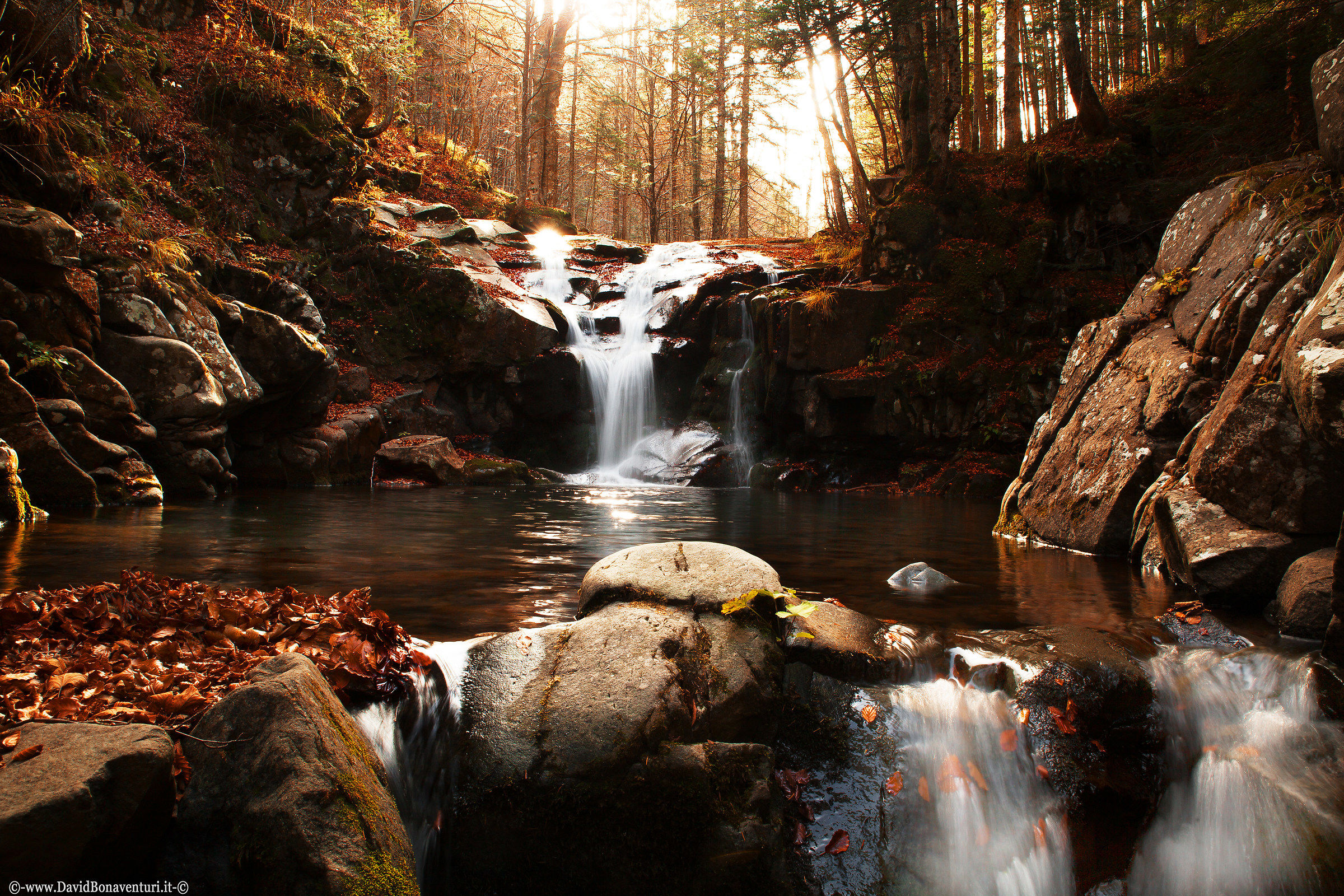 The relaxing autumn creek...