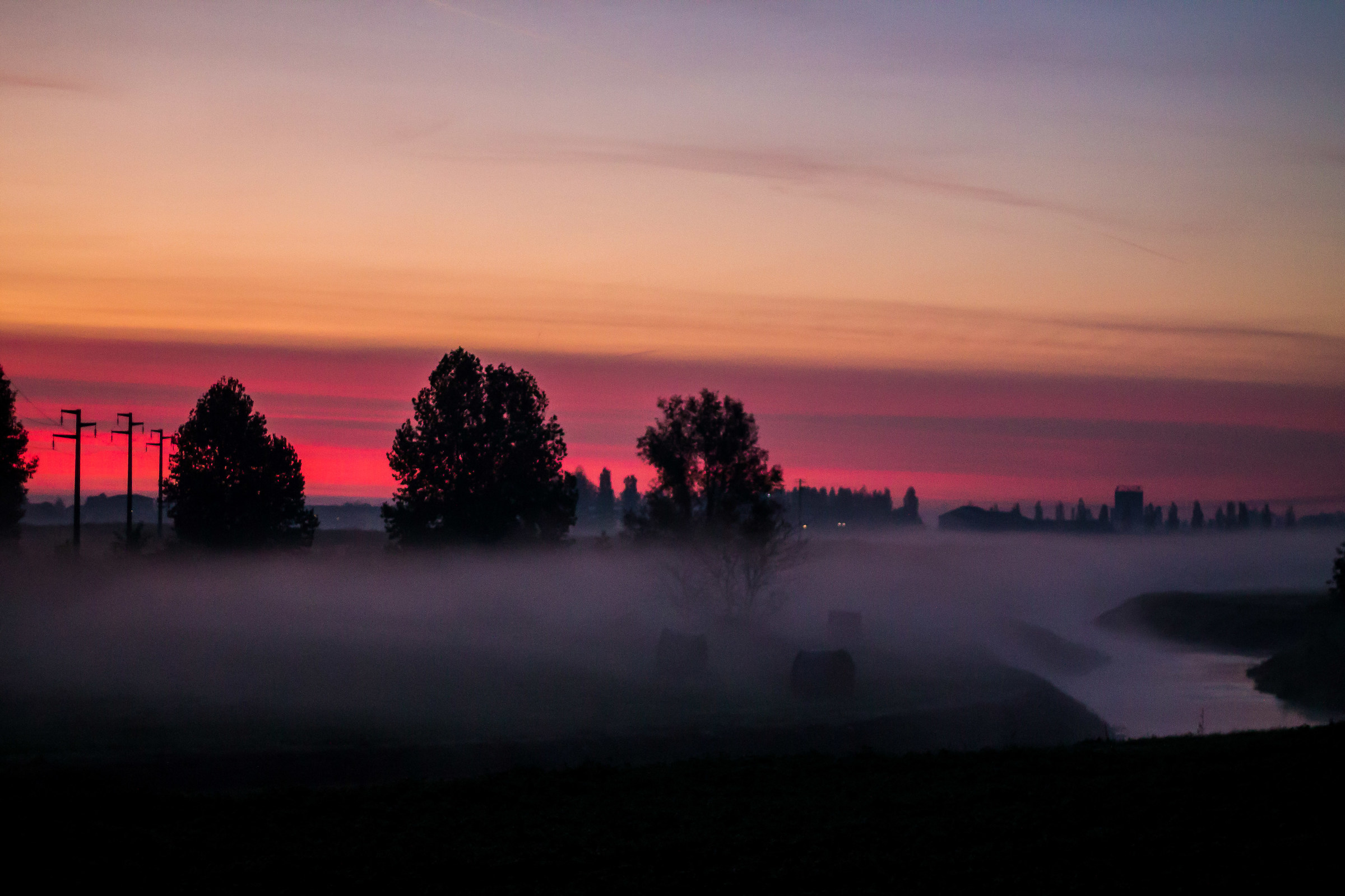 At dawn a fog of fog...
