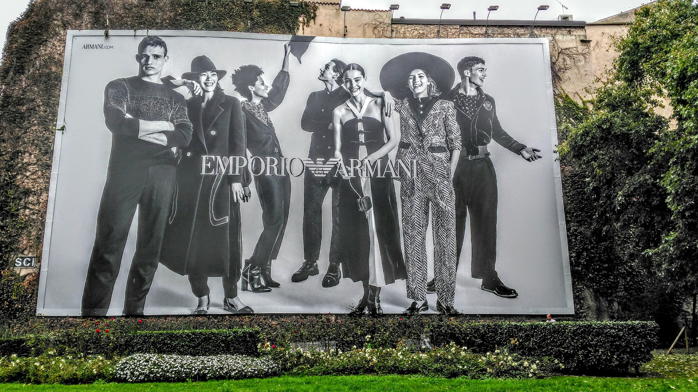 Armani signs...