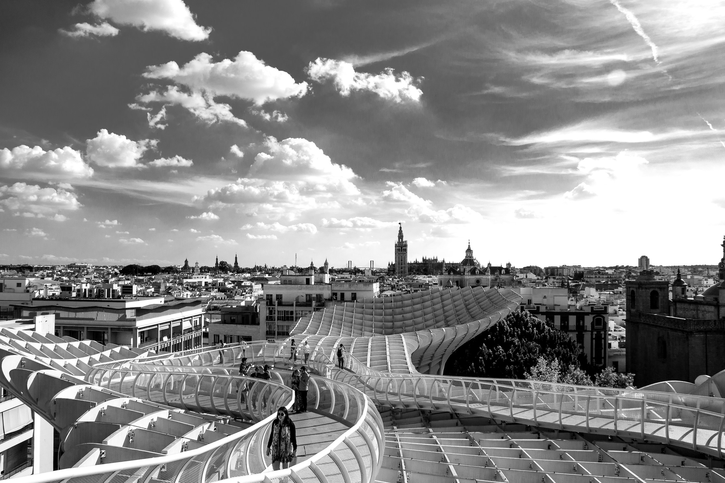 View of the city from the metropol parasol...