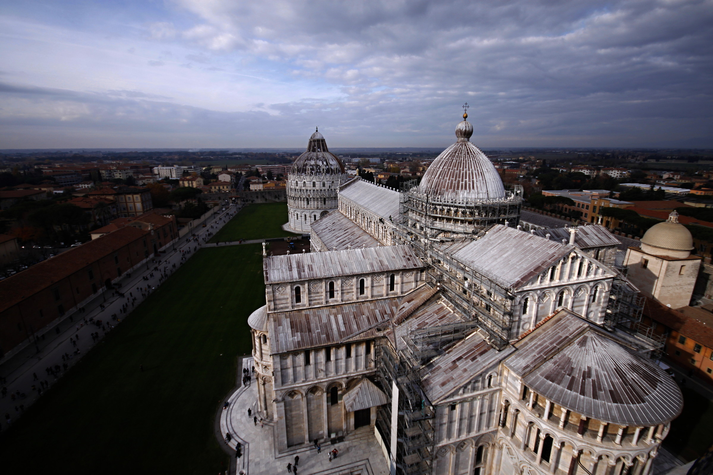 Piazza dei Miracoli view from the Tower of Pisa...