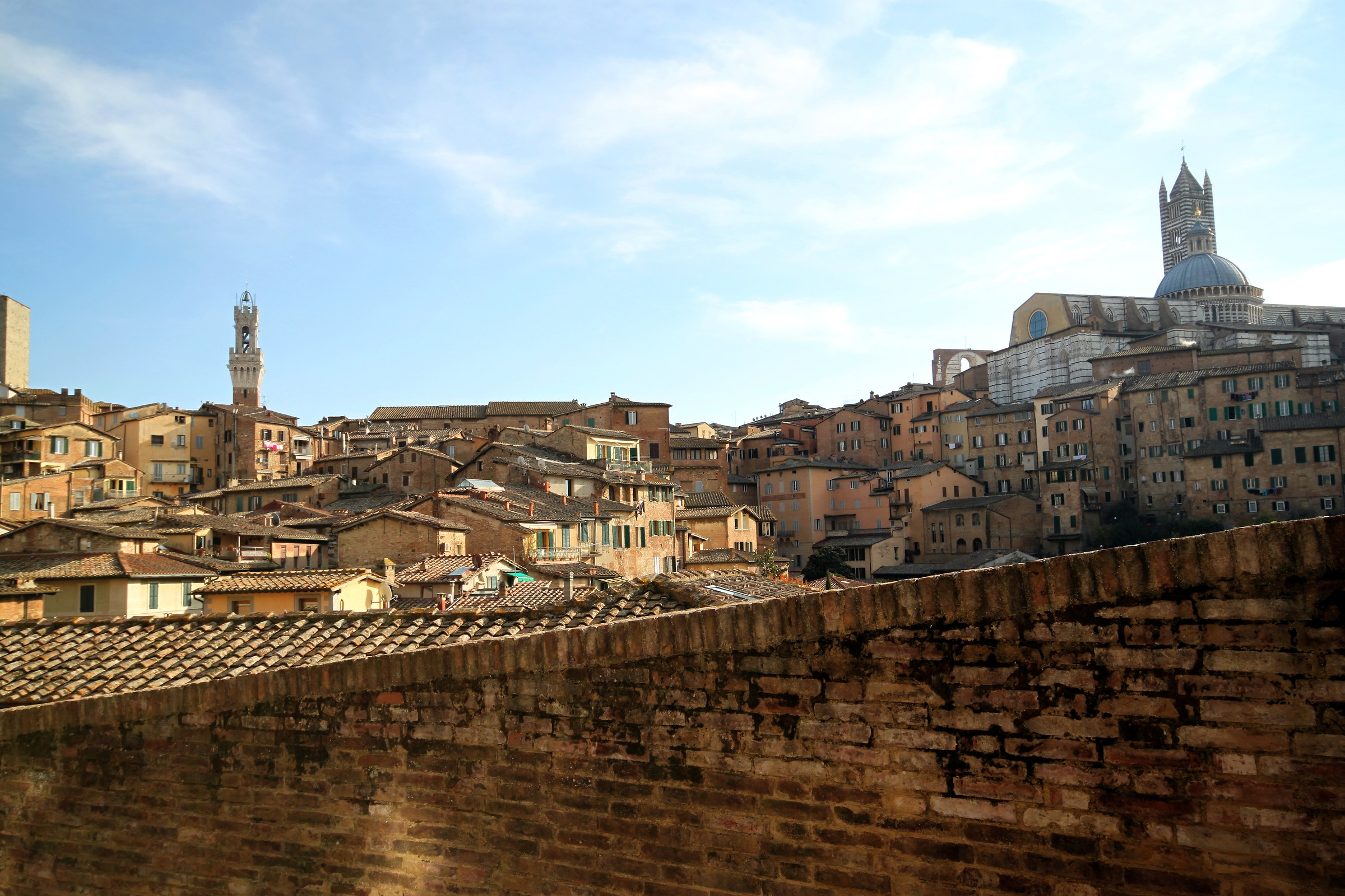Panoramic view of Siena...