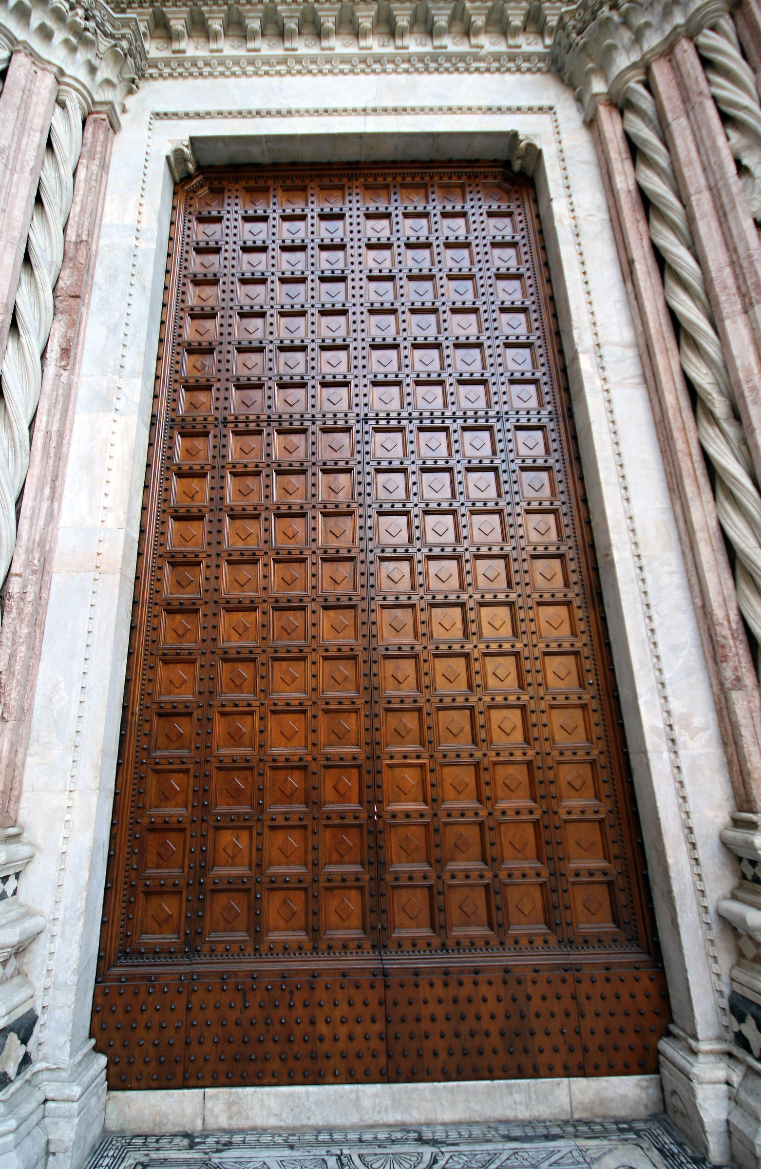 Gates of the monumental complex of the Duomo of Siena...