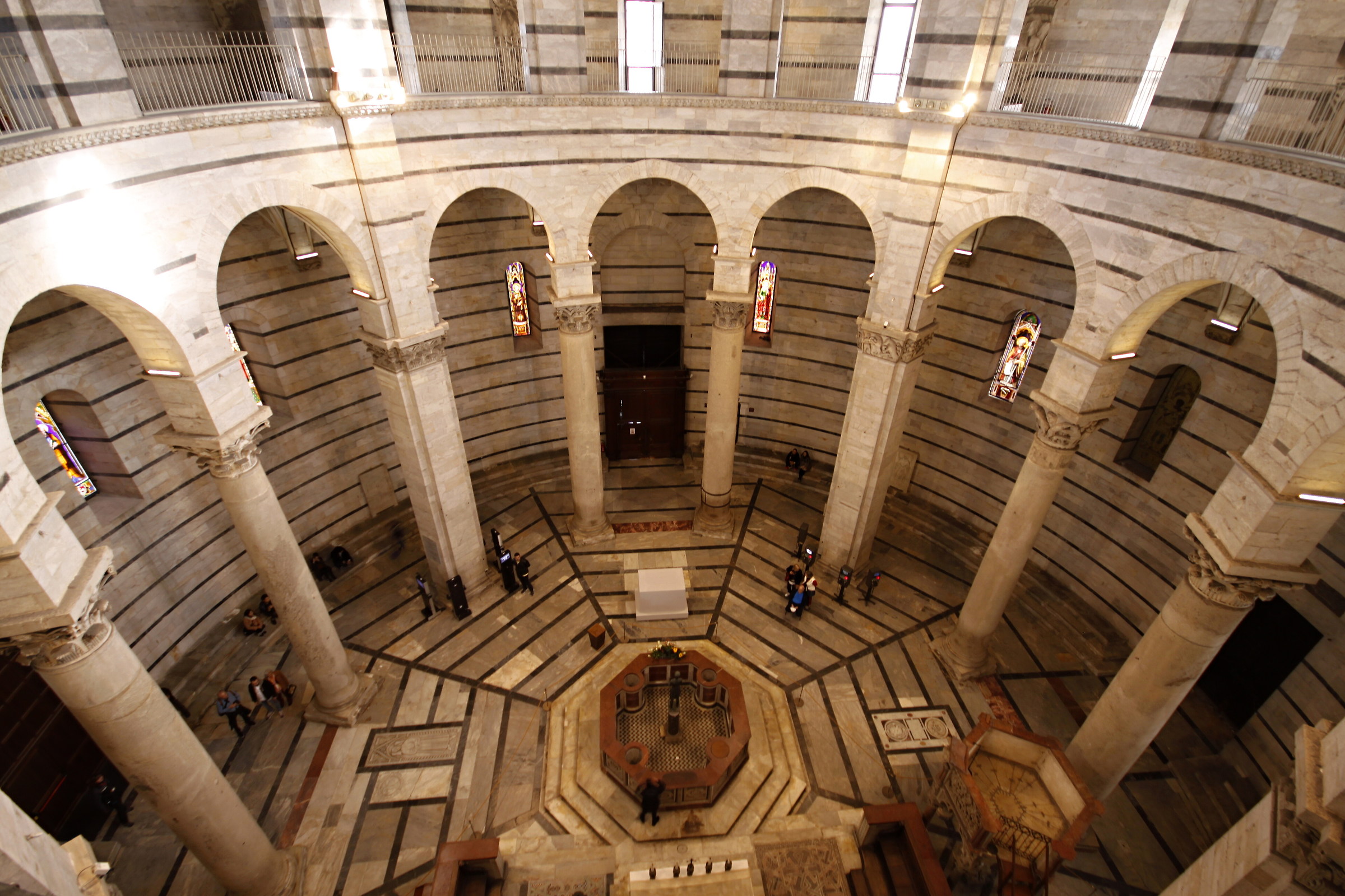 Interior of the Baptistery of Pisa...