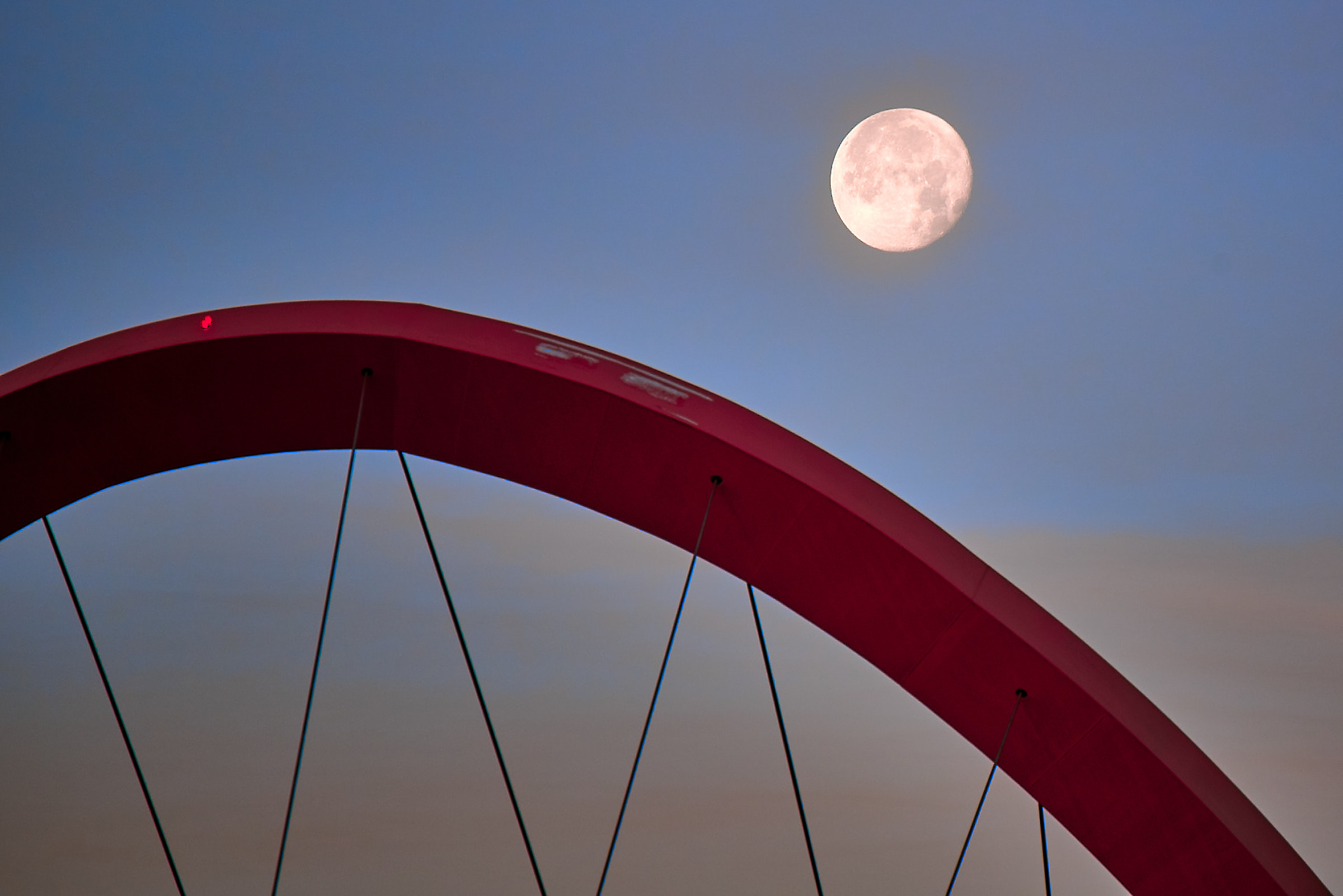 Big moon on the Olympic arch ling8 Turin...