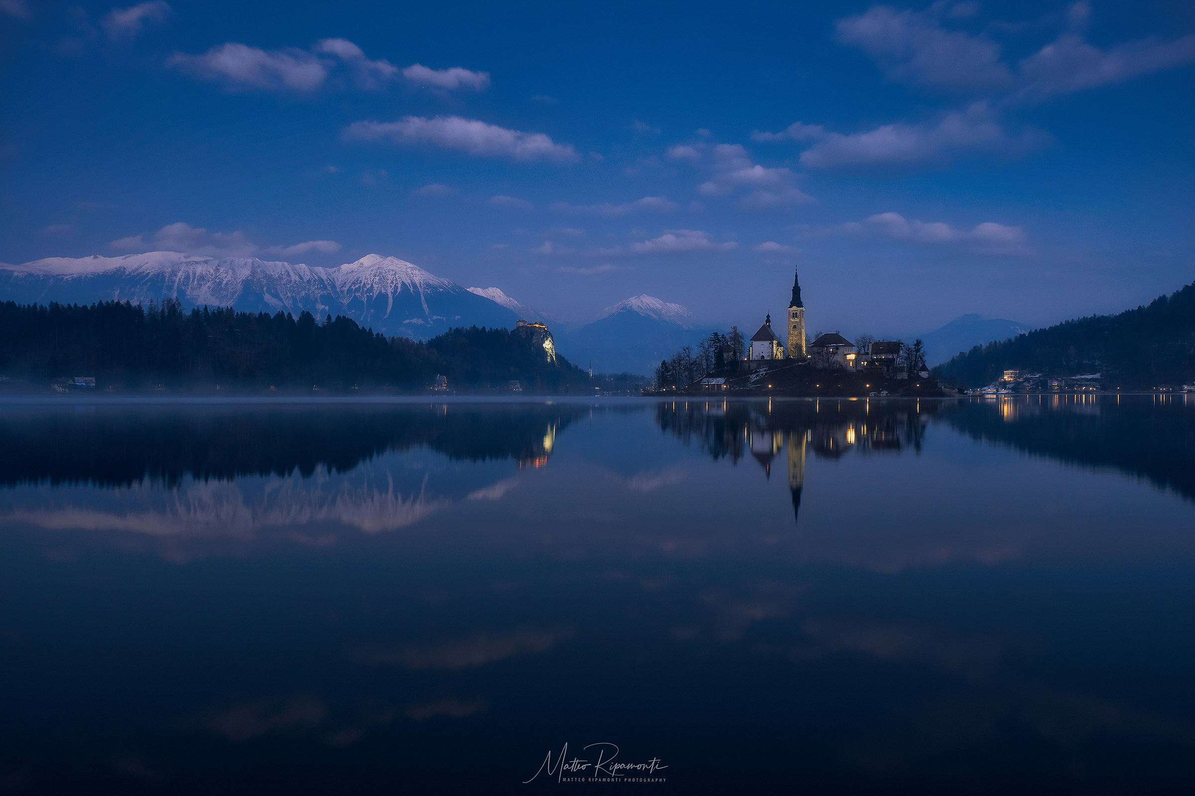 Bled in blue...