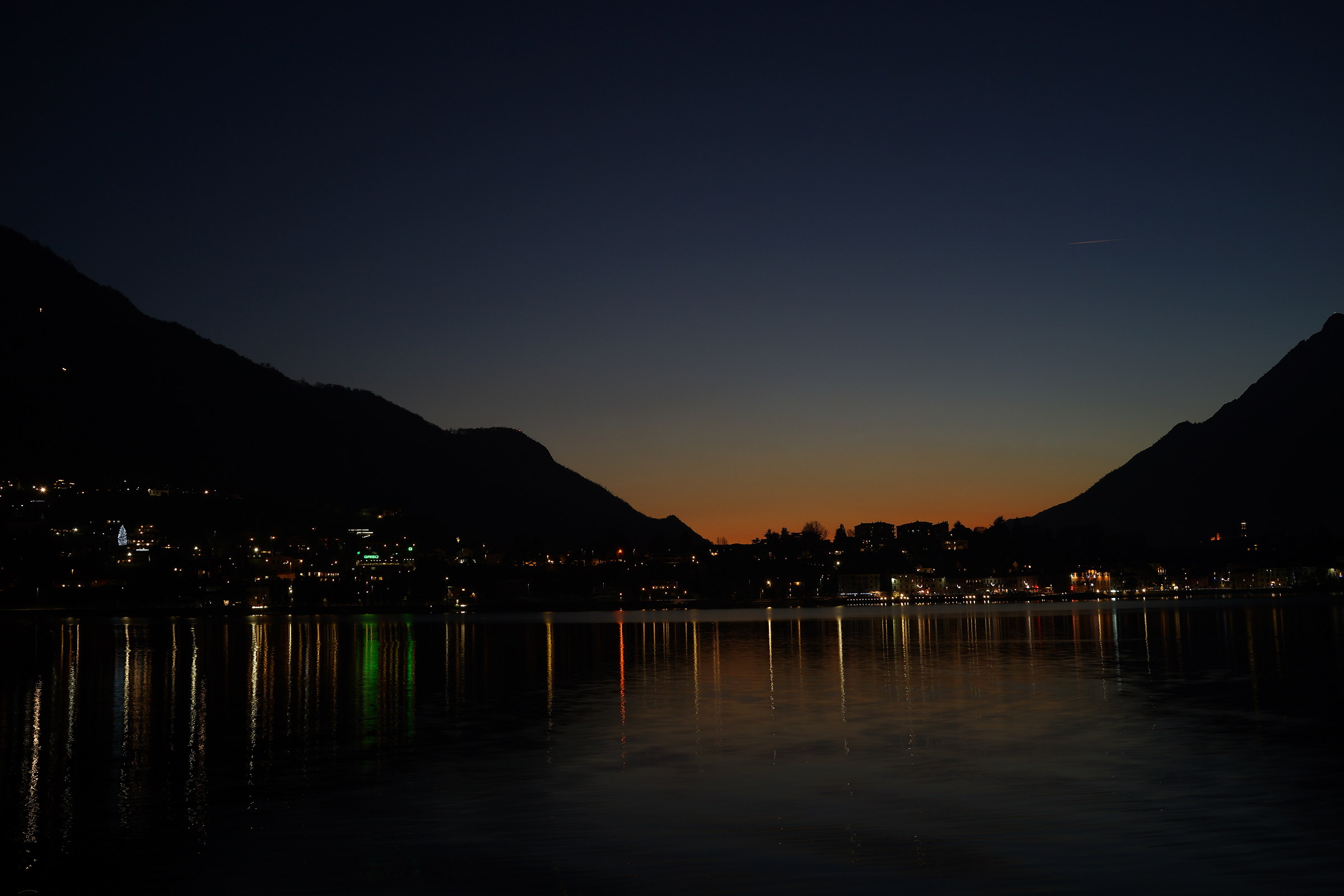 Lake of Lecco, winter twilight...