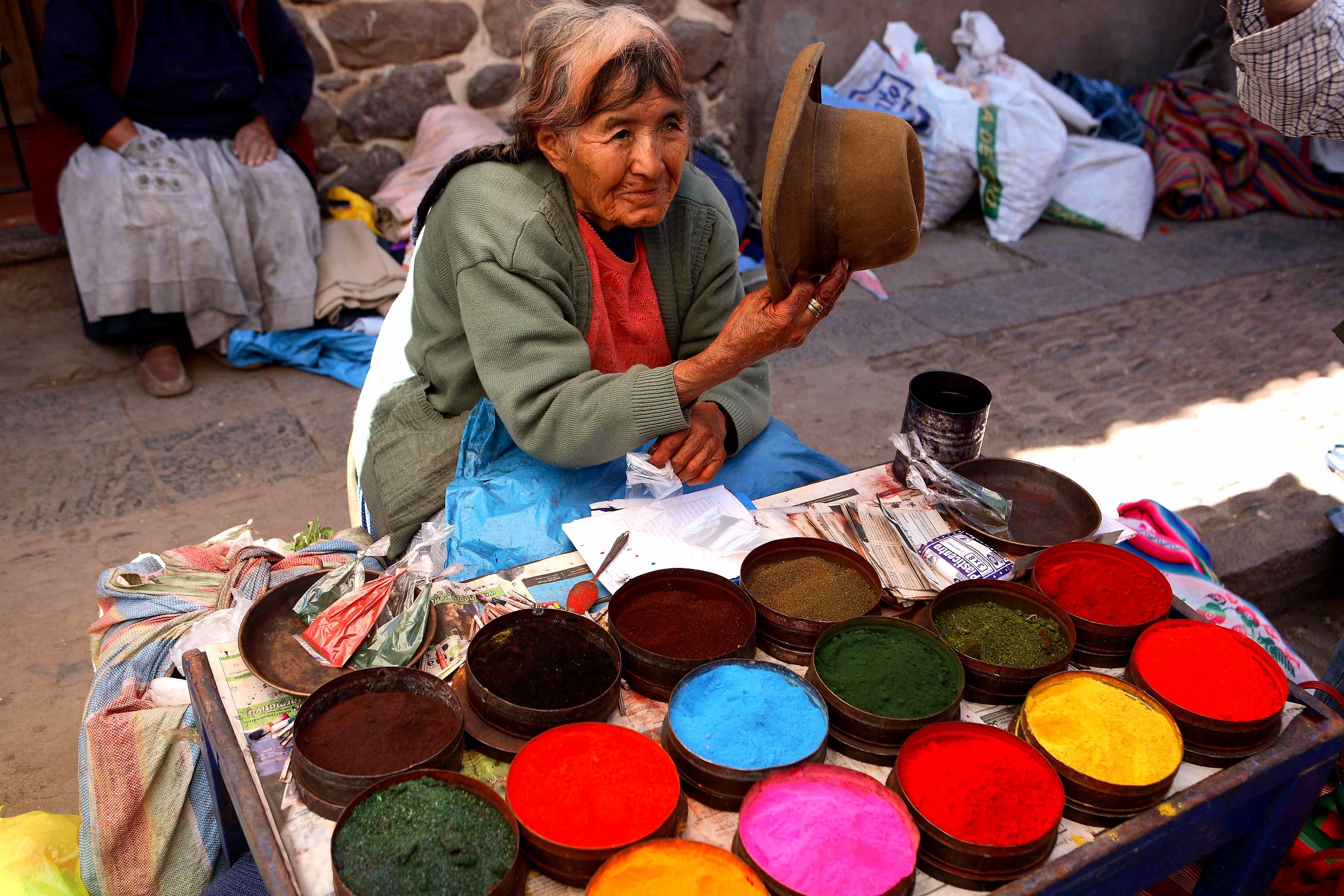 Color at the market, Peru...