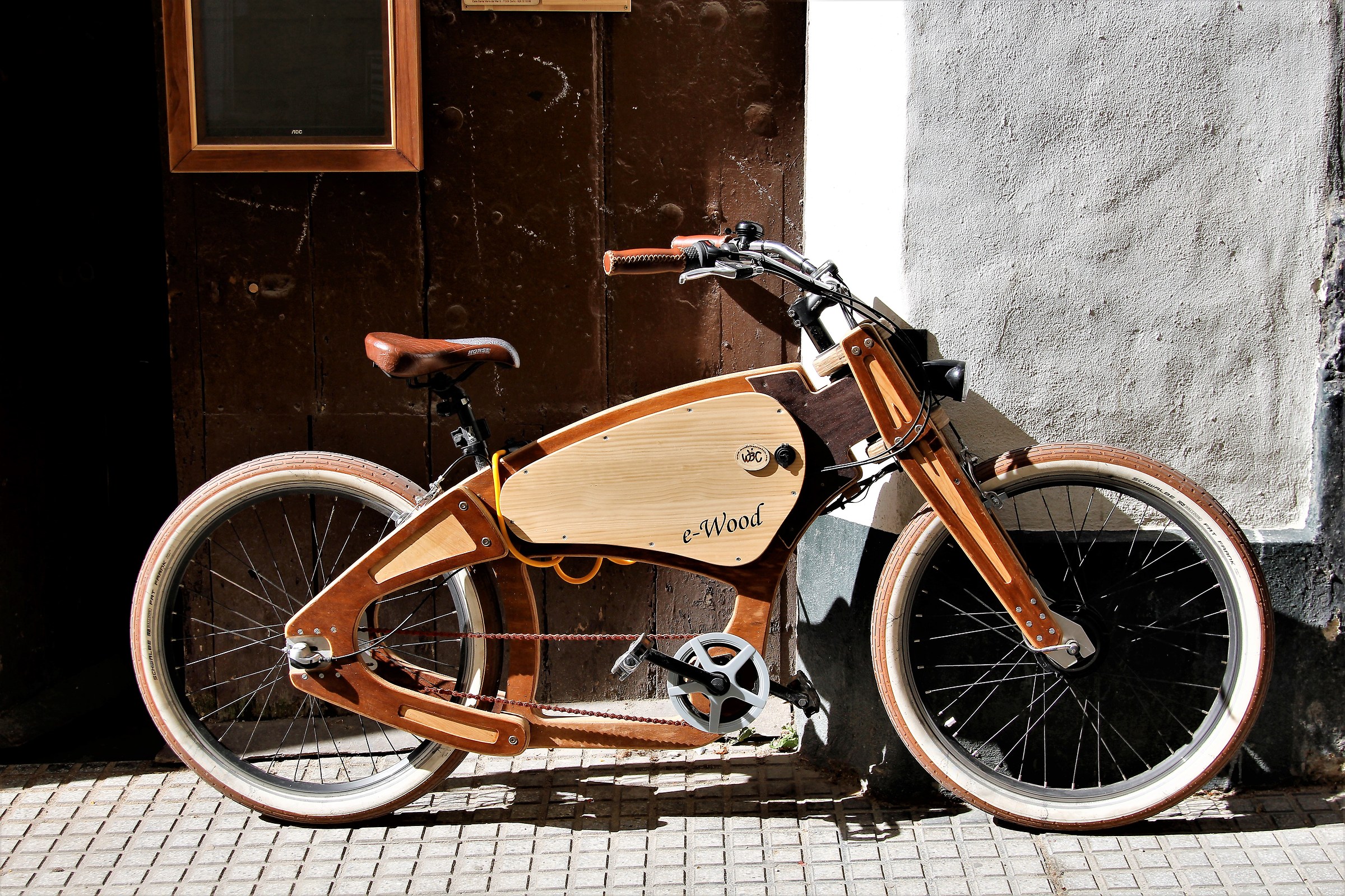 The wooden bicycle...