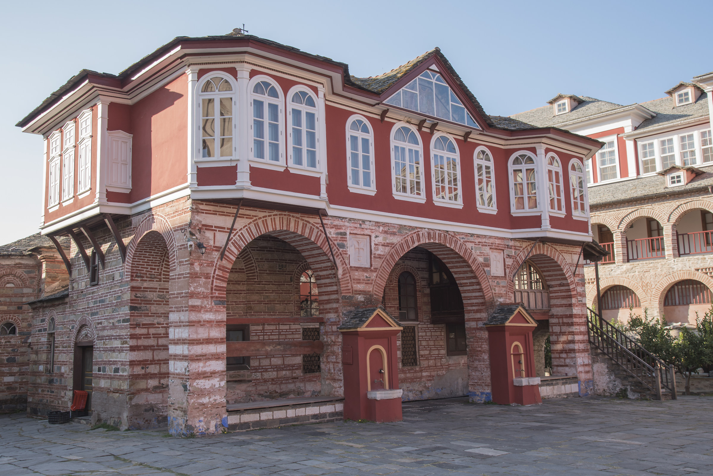 Edificio del refettorio del monastero di Vatopedi...