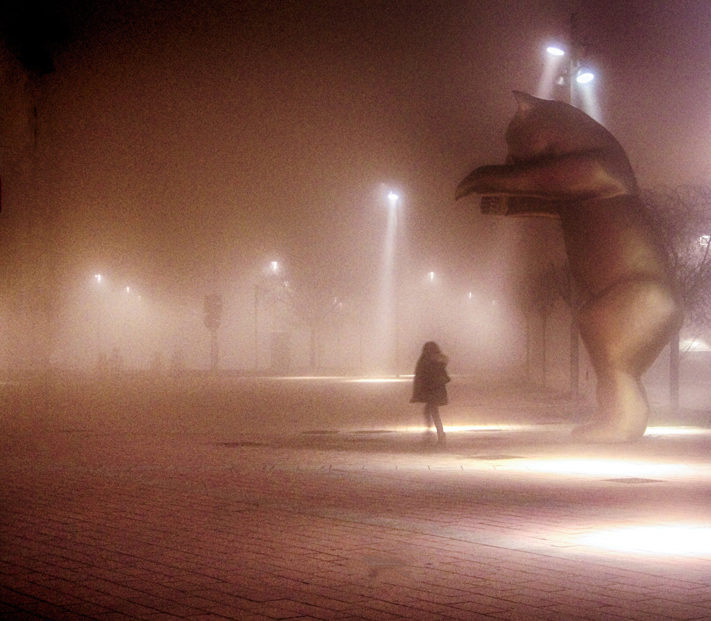 foggy night...