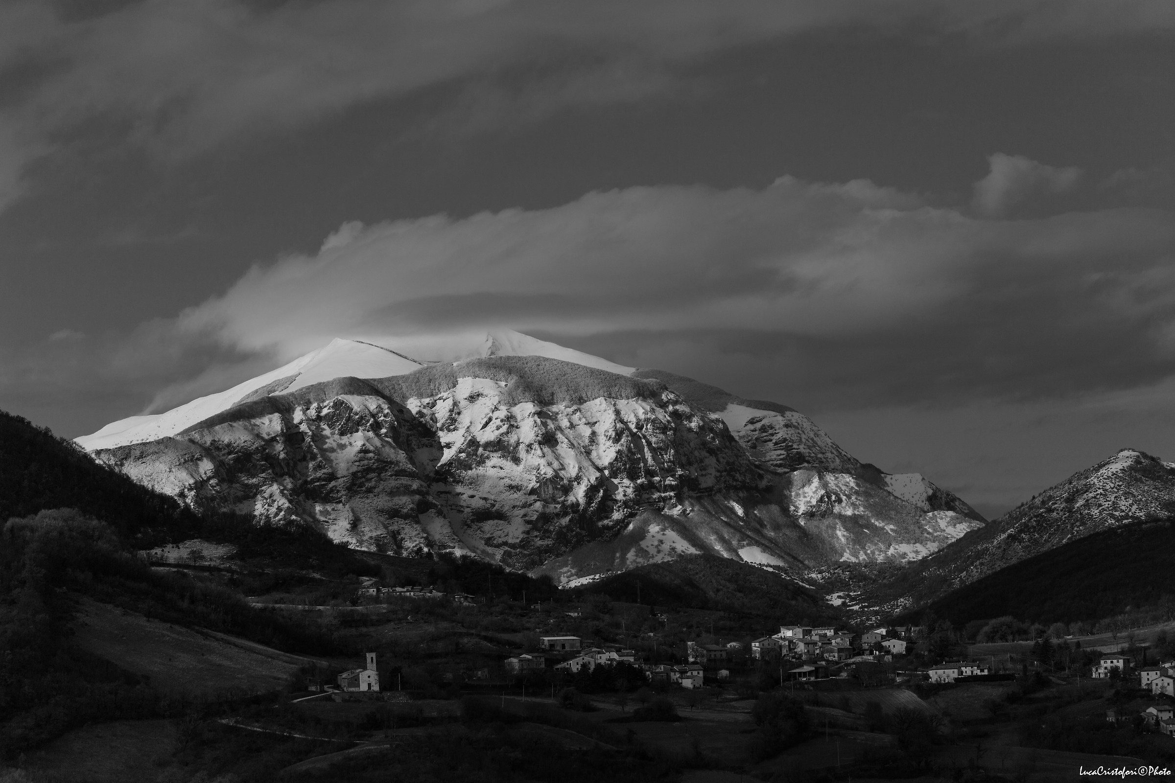Snowy mountain...