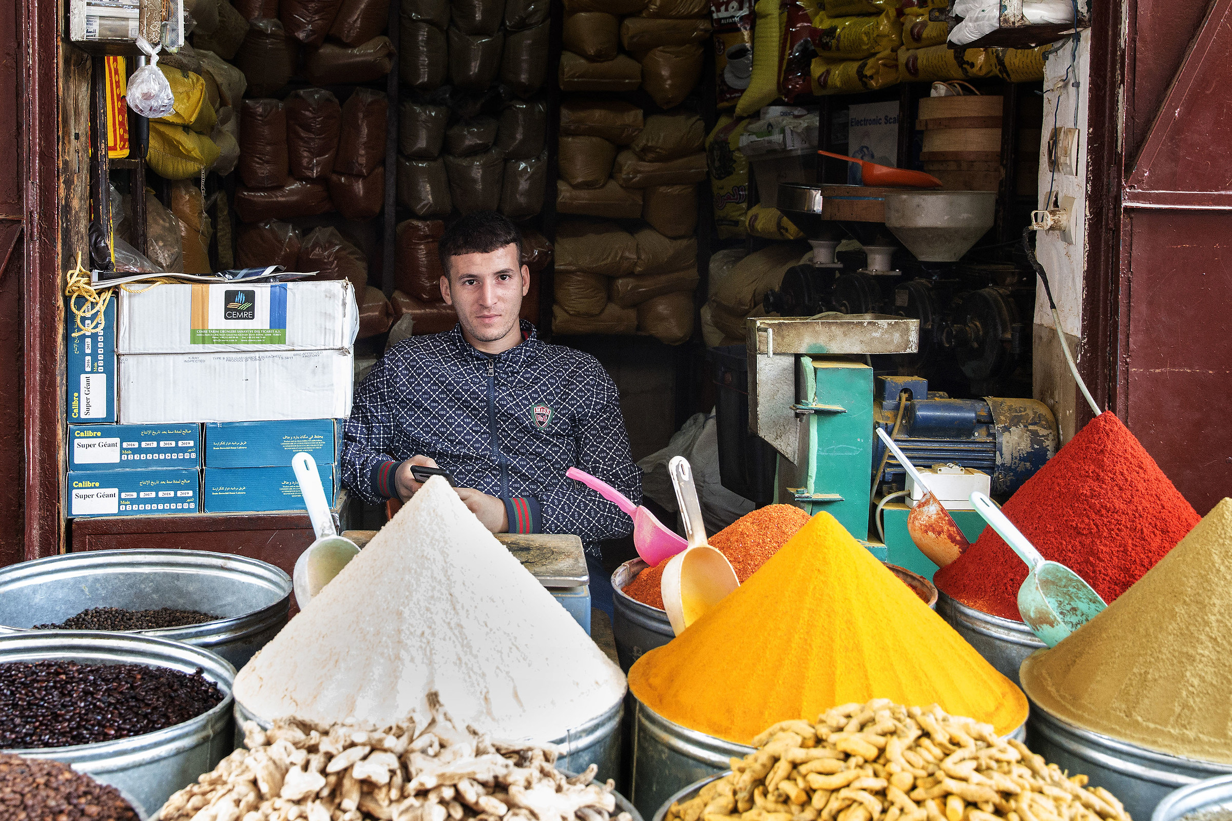 Portraits in Medina - The spice seller...